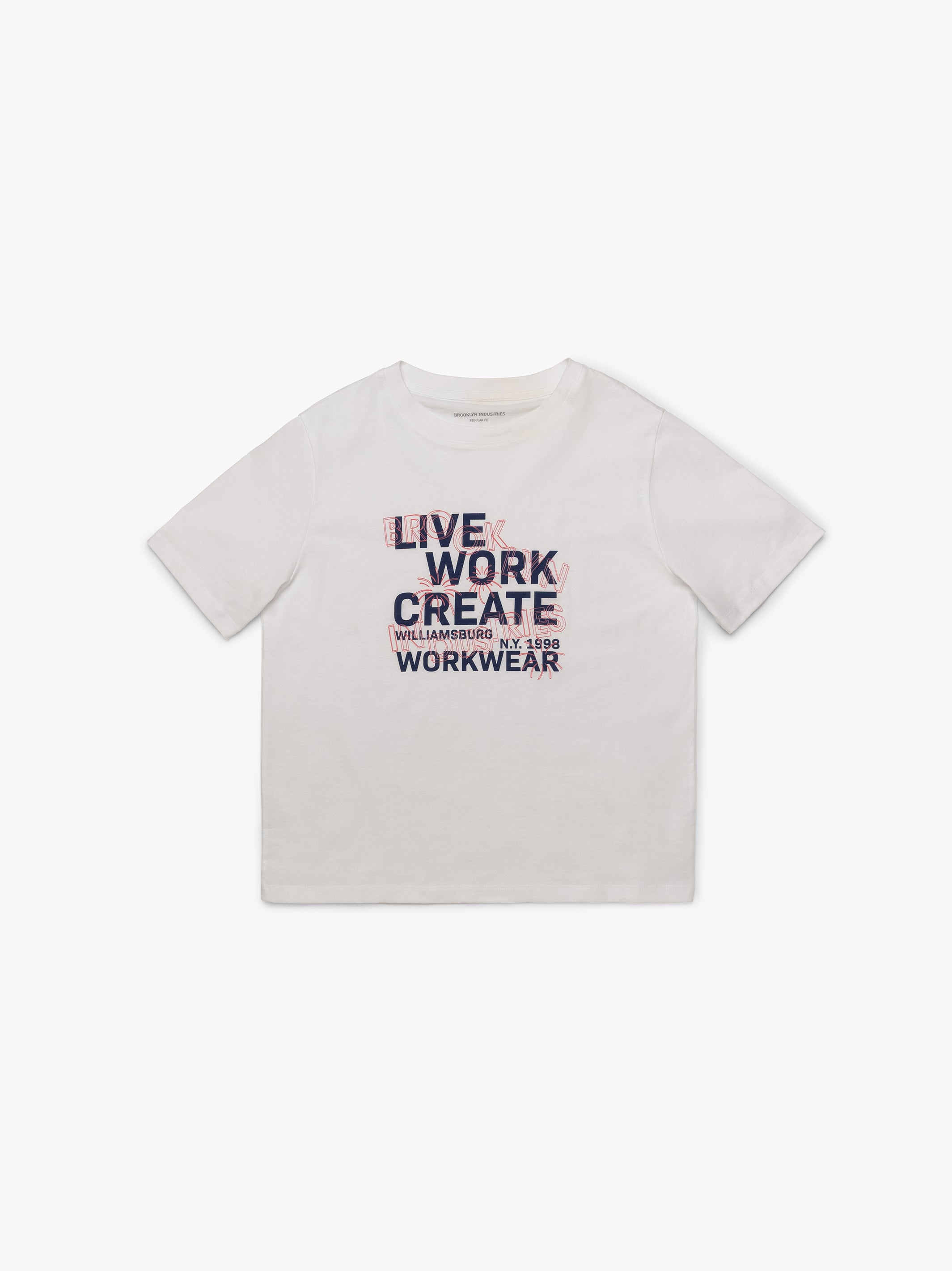 Women's Brooklyn Live Work Create T-Shirt In White - BROOKLYN INDUSTRIES