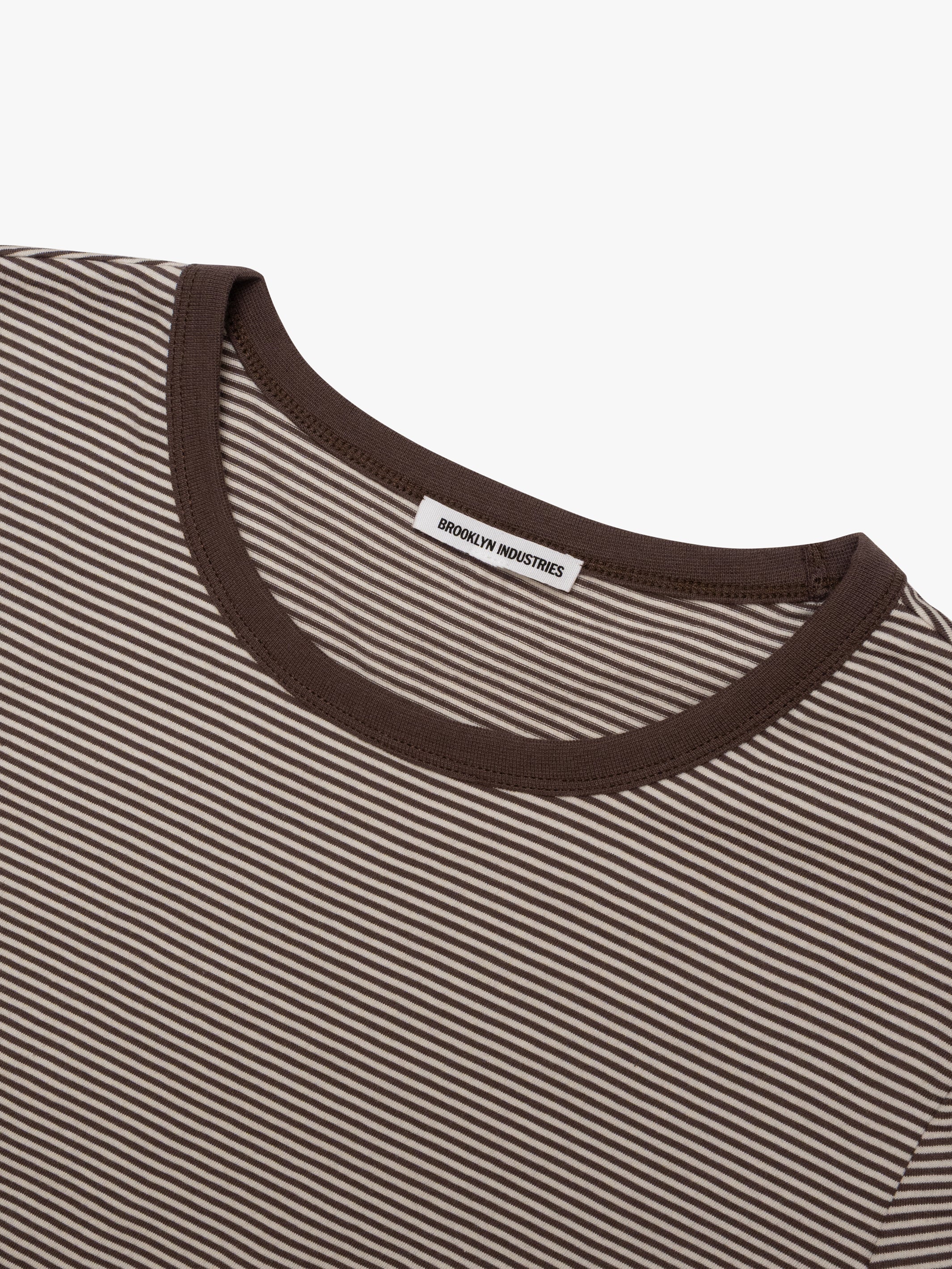 Women's Brooklyn Striped Slim T-Shirt In Chocolate Martini Stripe - BROOKLYN INDUSTRIES
