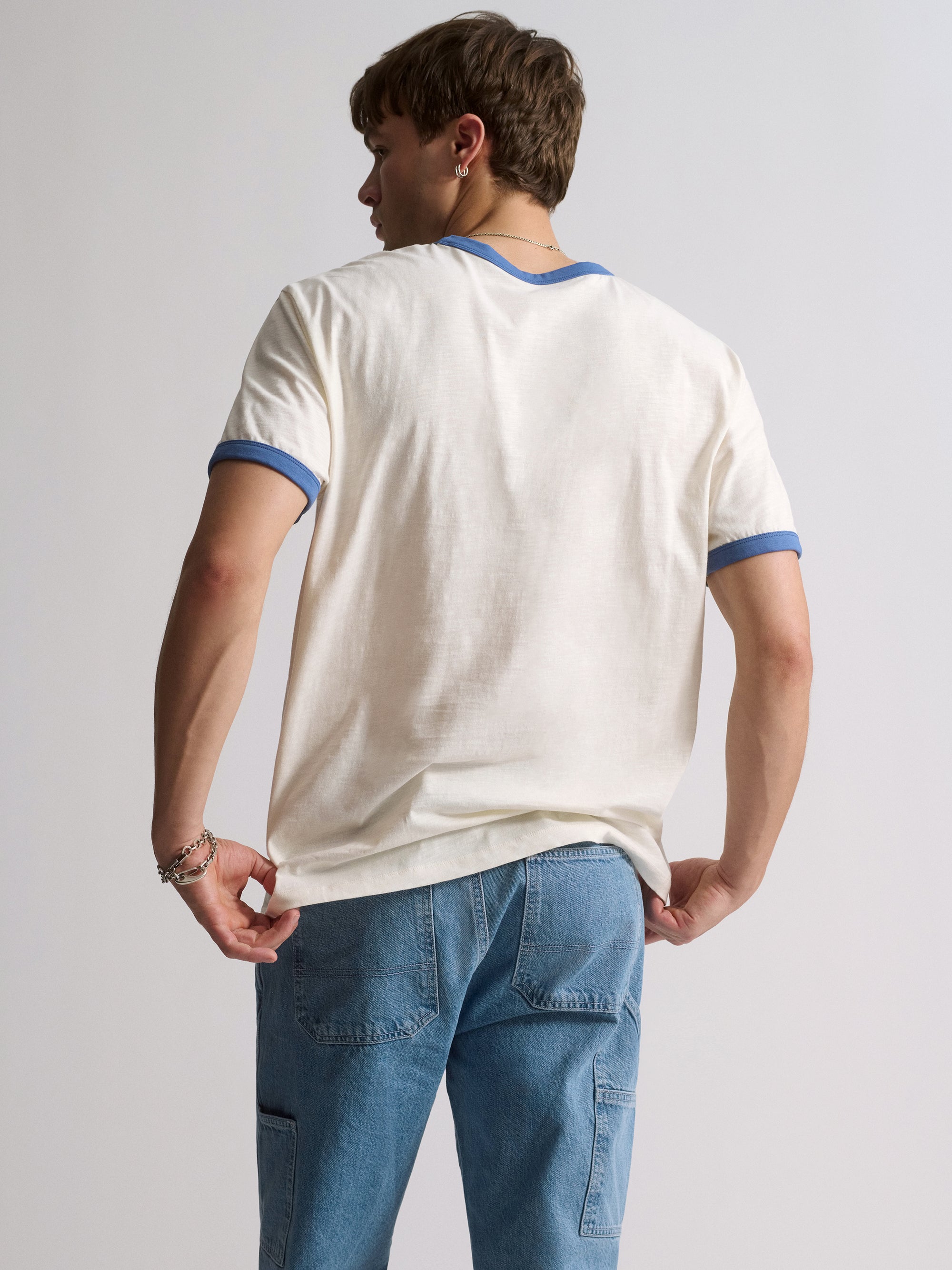 Men's Brooklyn Short Sleeve T-Shirt In Antique White - BROOKLYN INDUSTRIES