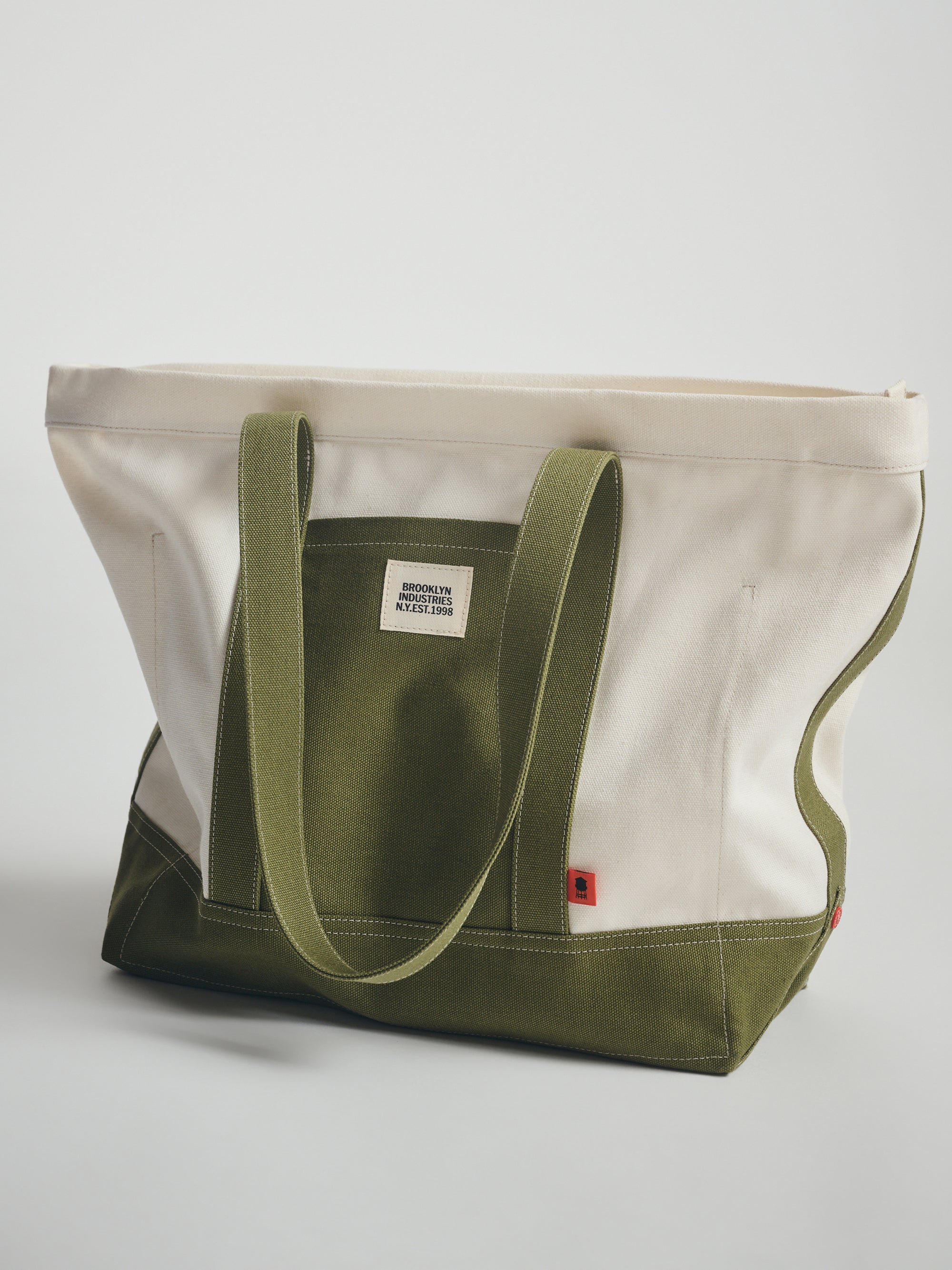 Brooklyn Colorblock Tote Bag in Natural - BROOKLYN INDUSTRIES