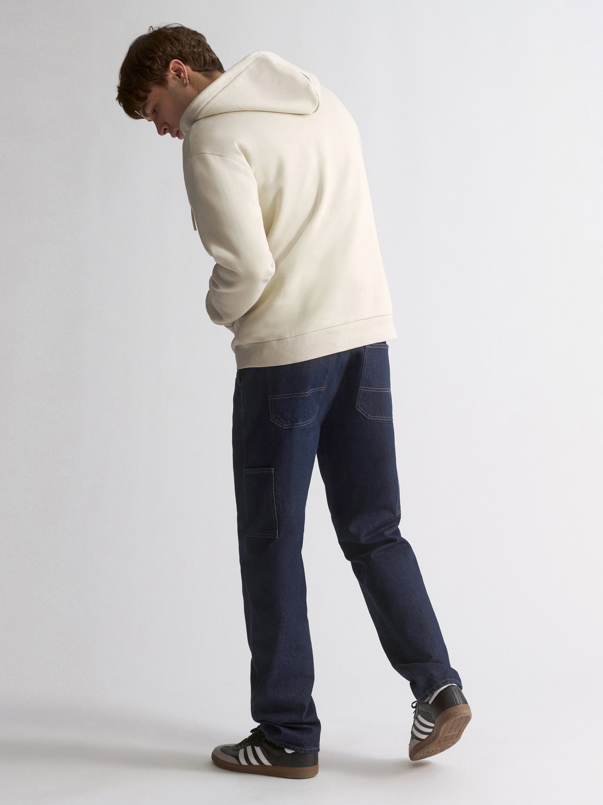 Men's Campus Brooklyn Zip-Up Sweatshirt In Silver Birch - BROOKLYN INDUSTRIES