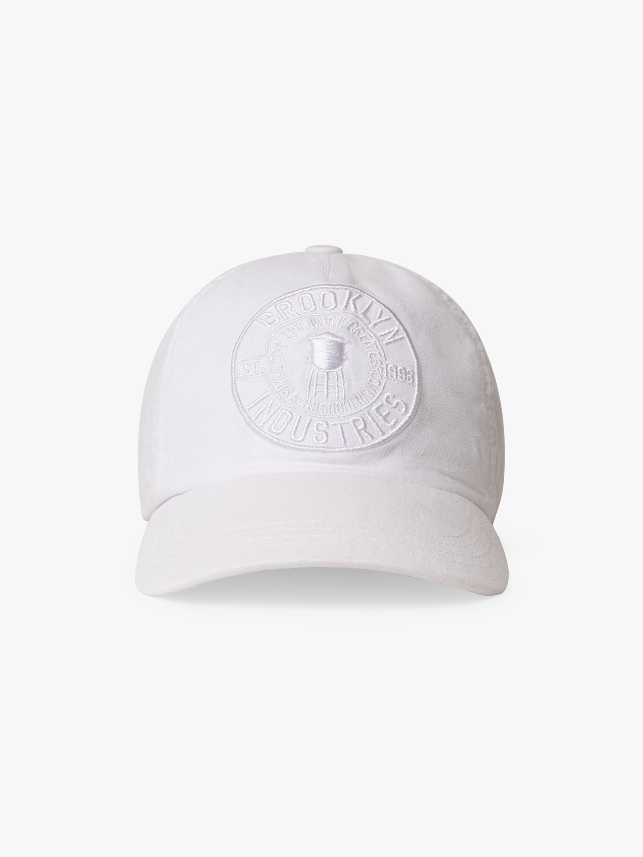 Women's Brooklyn Logo Cap in White - BROOKLYN INDUSTRIES