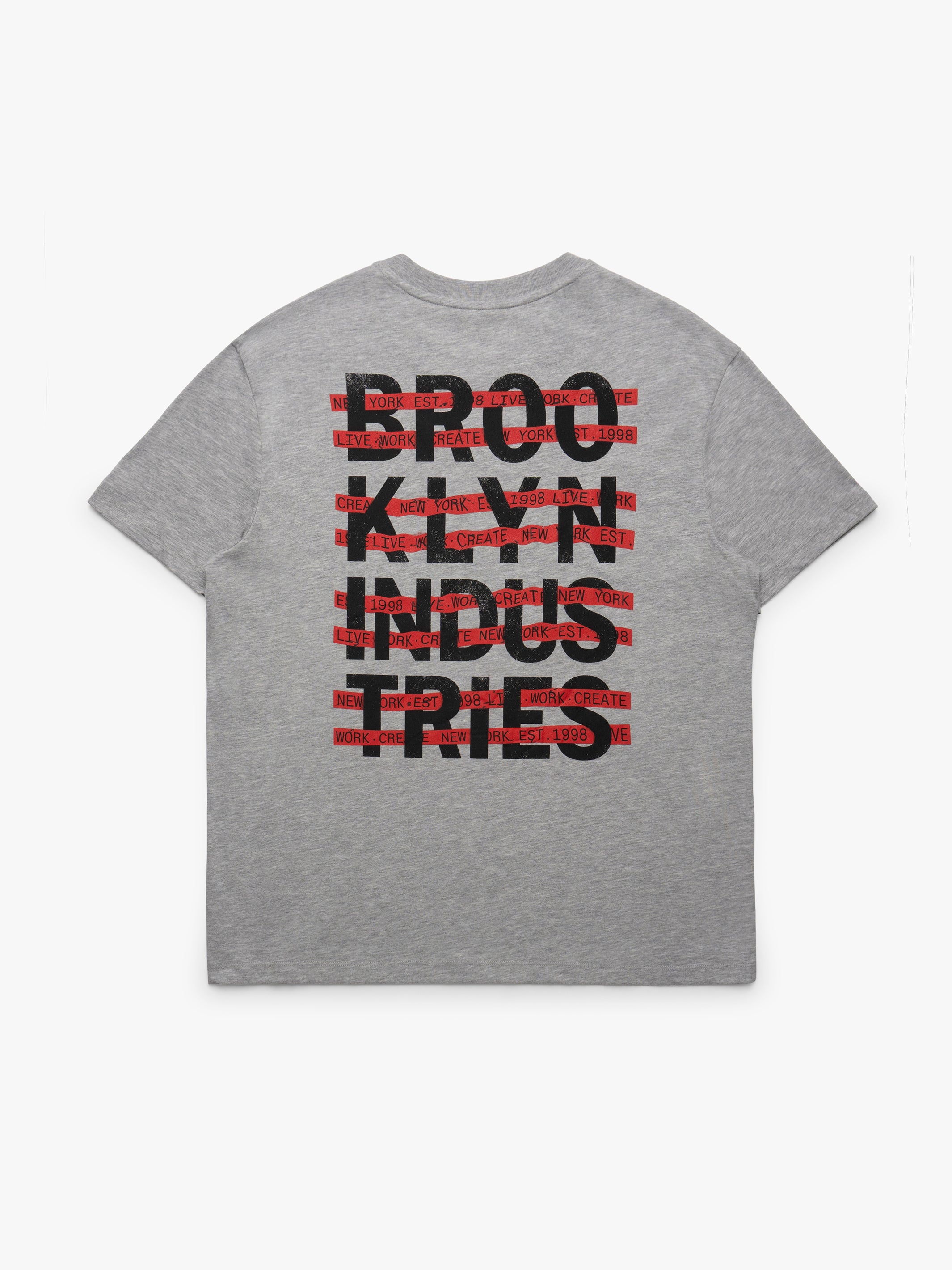 Men's Live Work Create T-Shirt in Mid Grey Melange