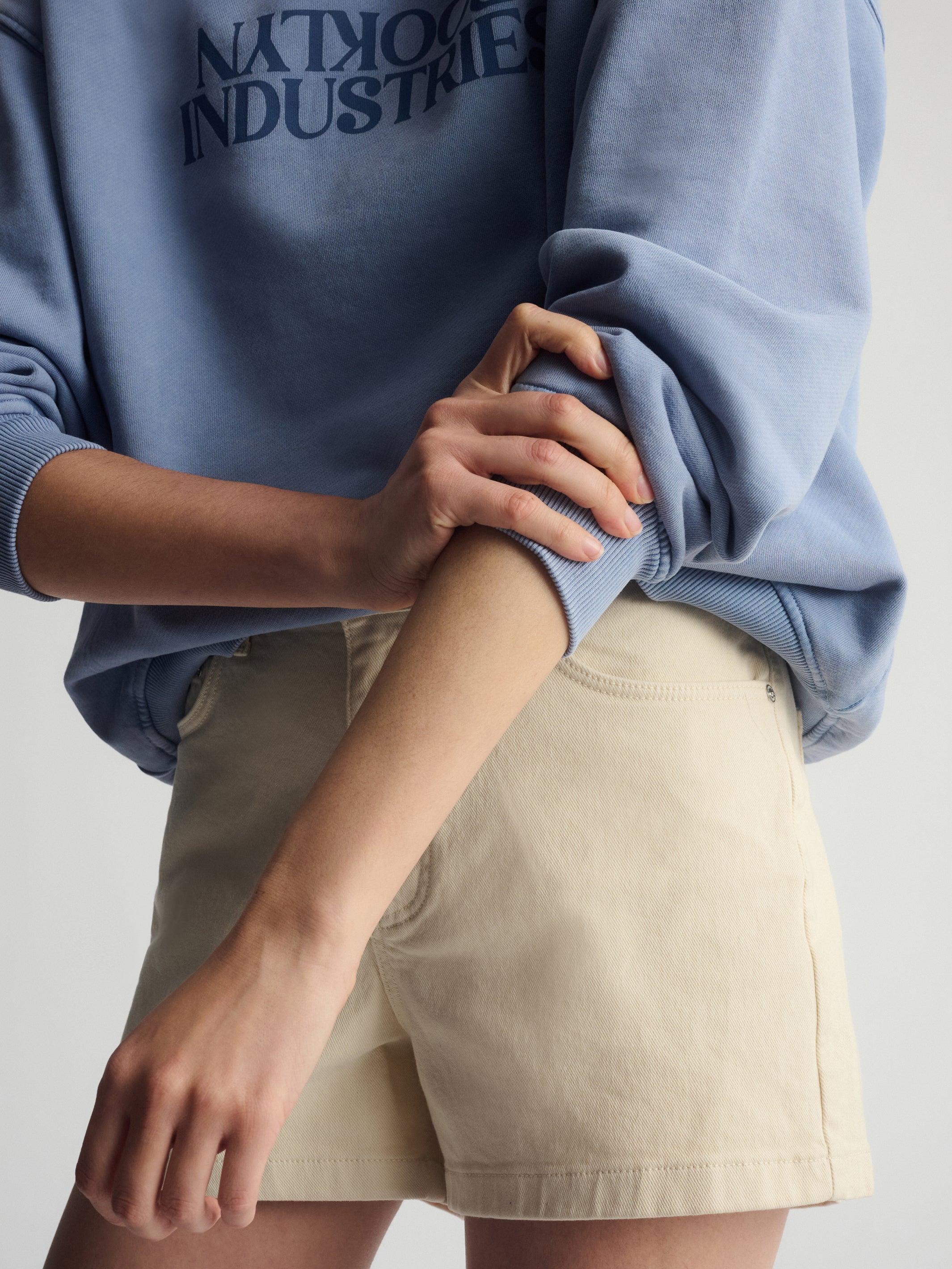 Women's Brooklyn Loose Crew Neck Sweatshirt In Bijou Blue - BROOKLYN INDUSTRIES