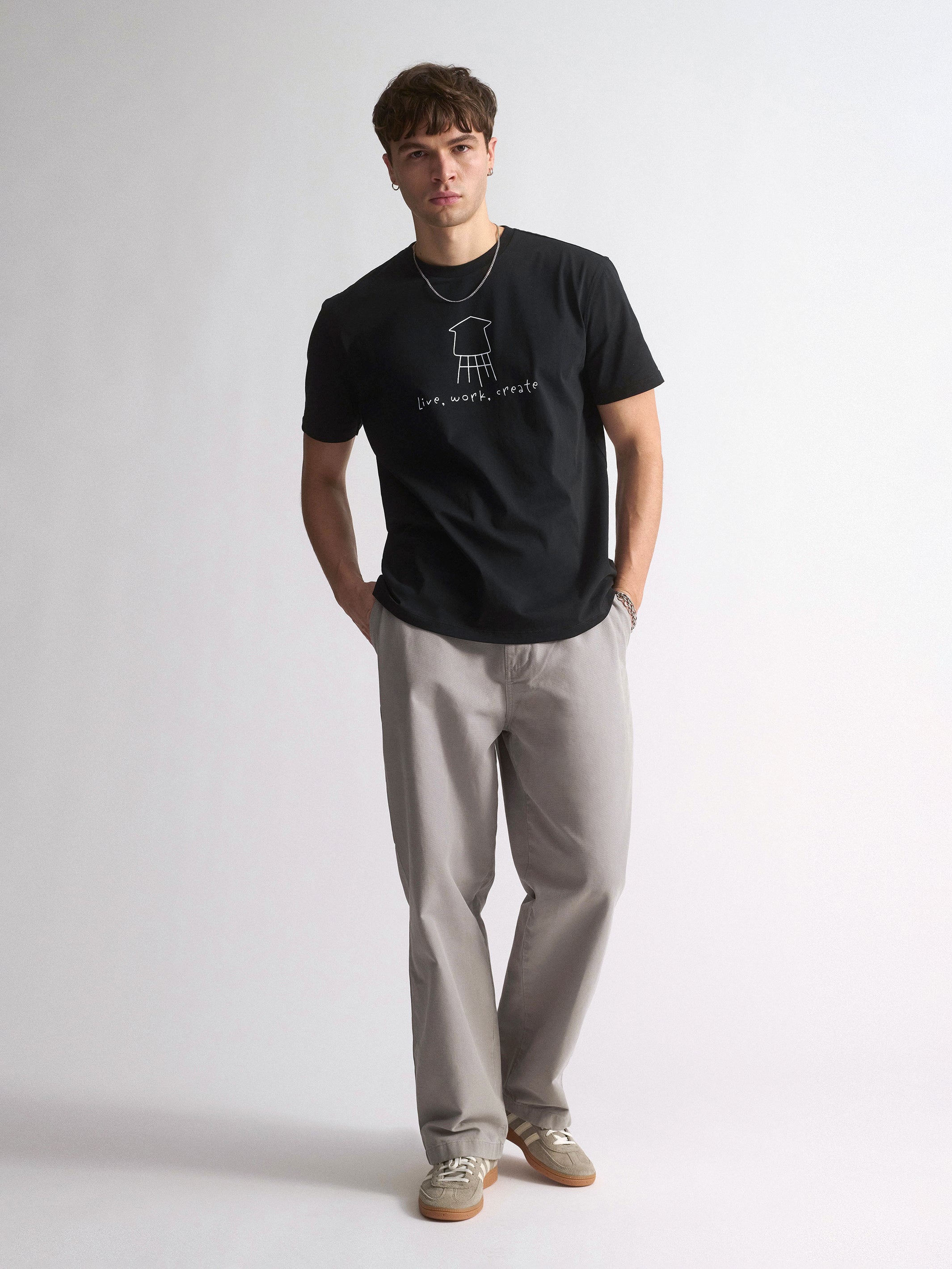 Men's Brooklyn Water Tower Graphic T-Shirt In Black - BROOKLYN INDUSTRIES