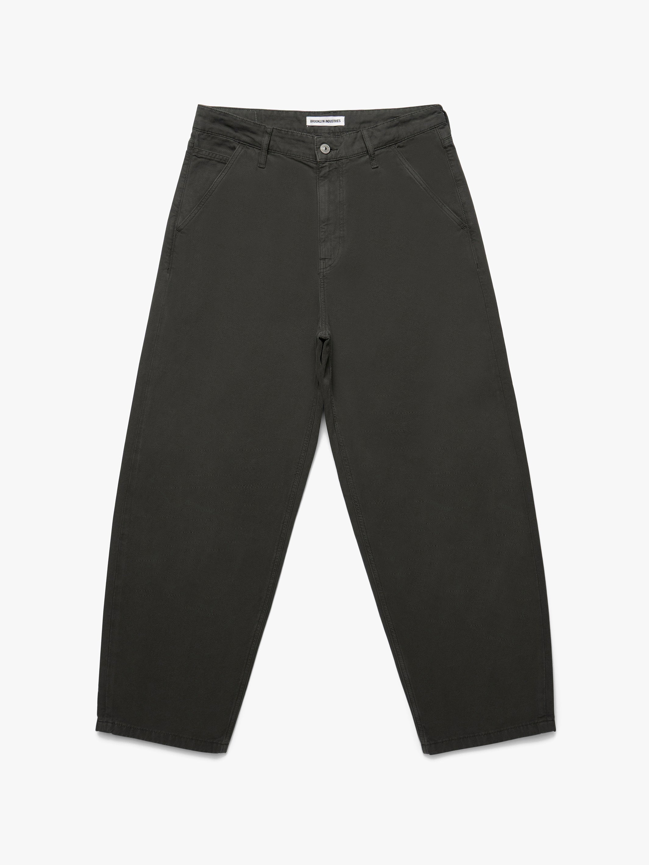 Men's Baggy Pants in British Khaki Canvas - BROOKLYN INDUSTRIES