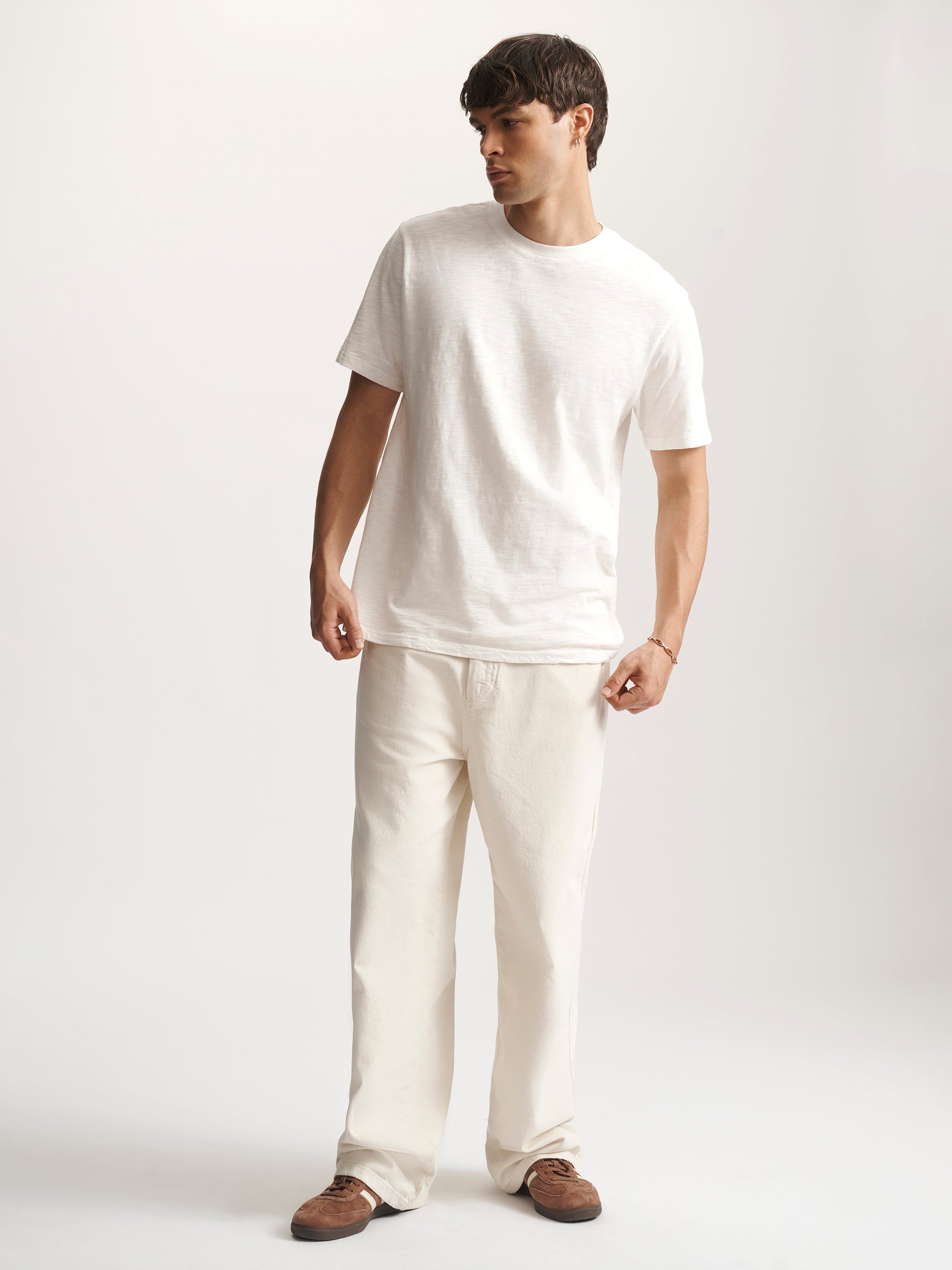 Men's Brooklyn Slub T-Shirt In Antique White - BROOKLYN INDUSTRIES
