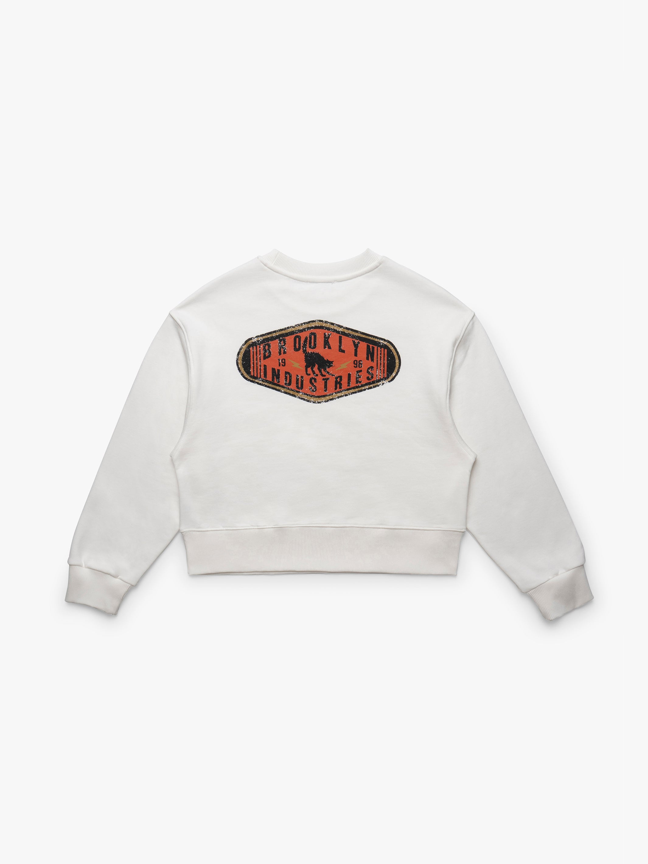 Women's Brooklyn Cat Sweatshirt in Antique White - BROOKLYN INDUSTRIES