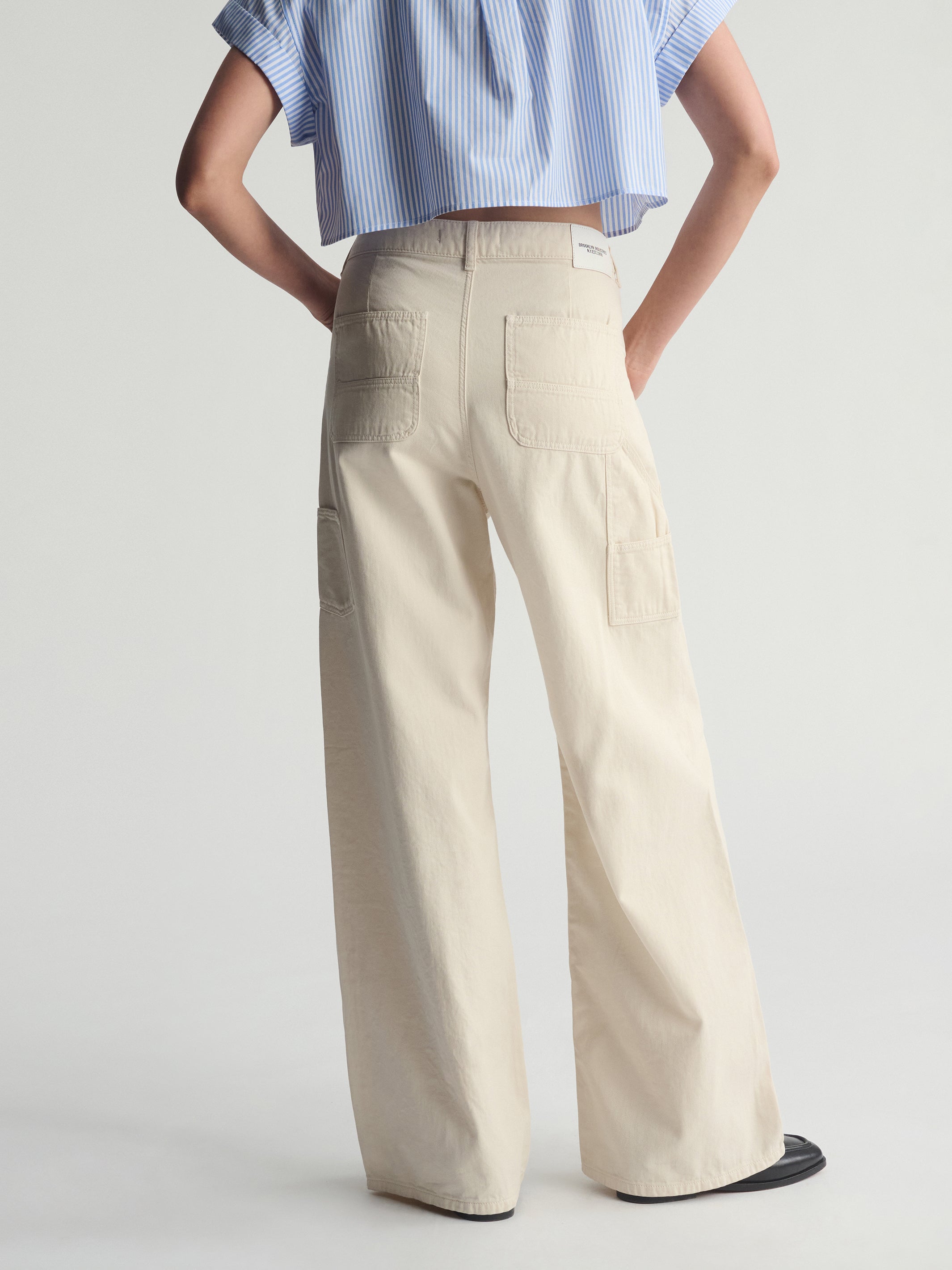 Women's Brooklyn Carpenter Pants In Turtledove - BROOKLYN INDUSTRIES
