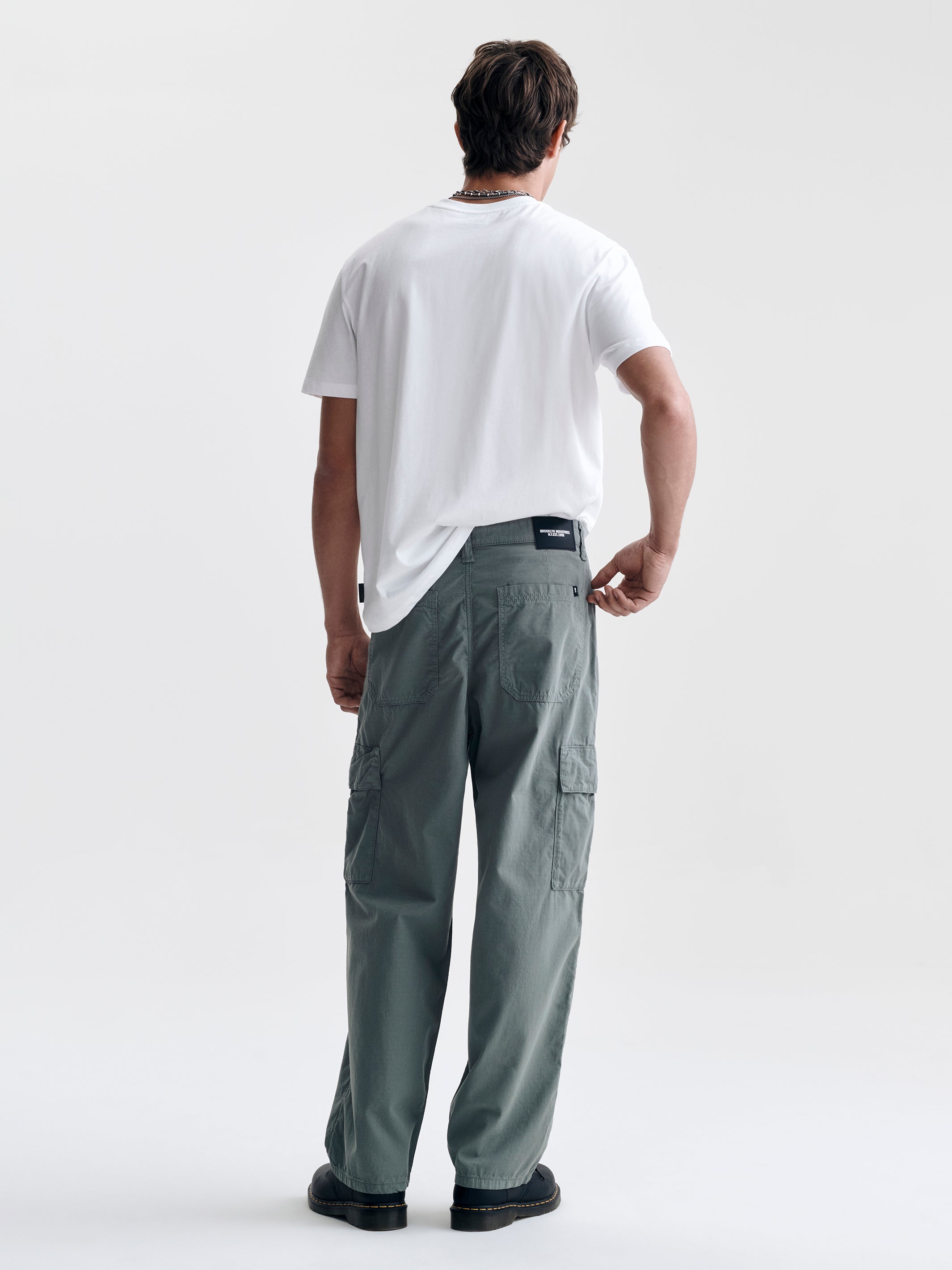 Men's Graham Cargo Pants in Basil Green Colored Ripstop
