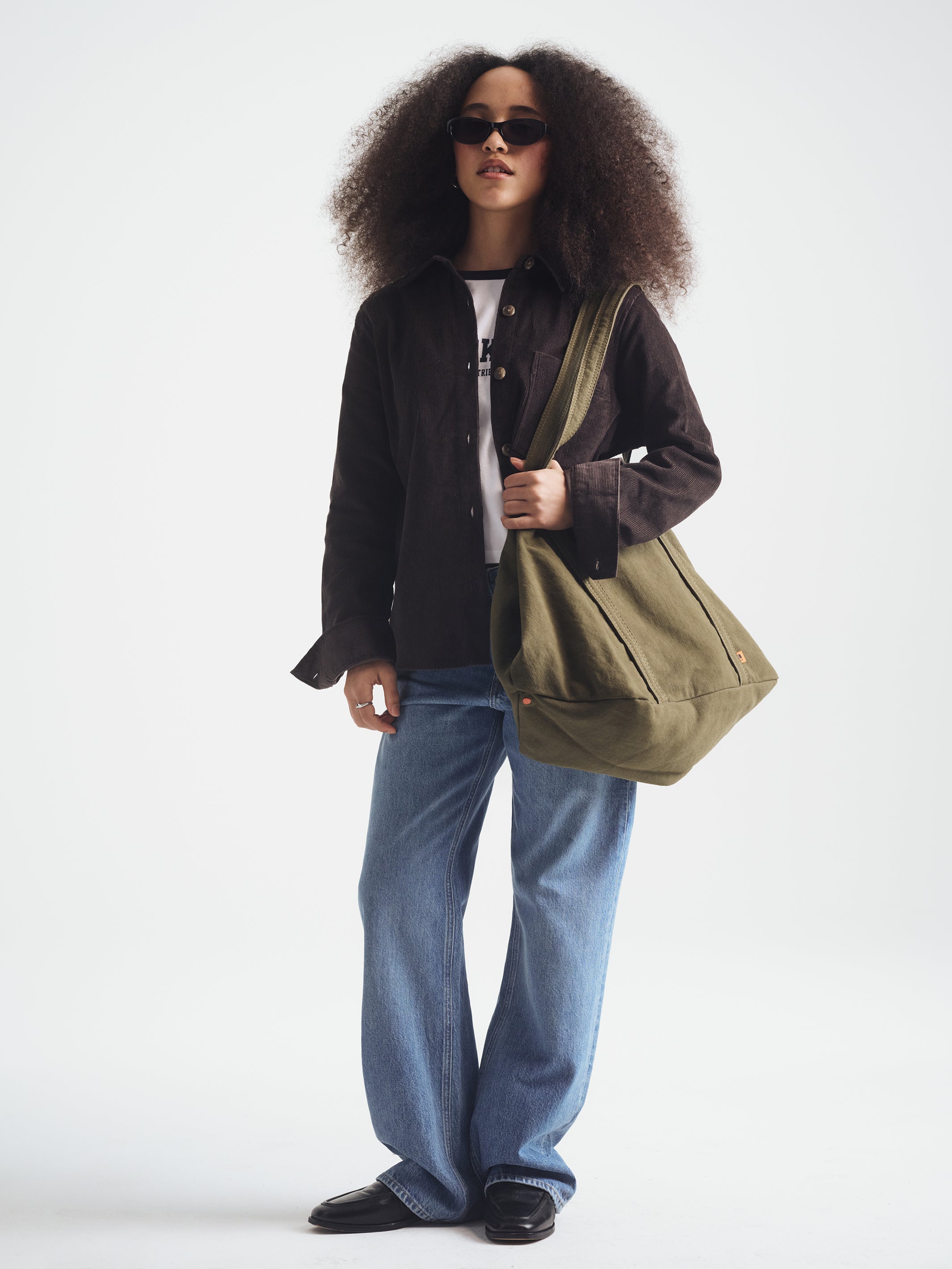 Brooklyn Shopper Tote Bag in Khaki