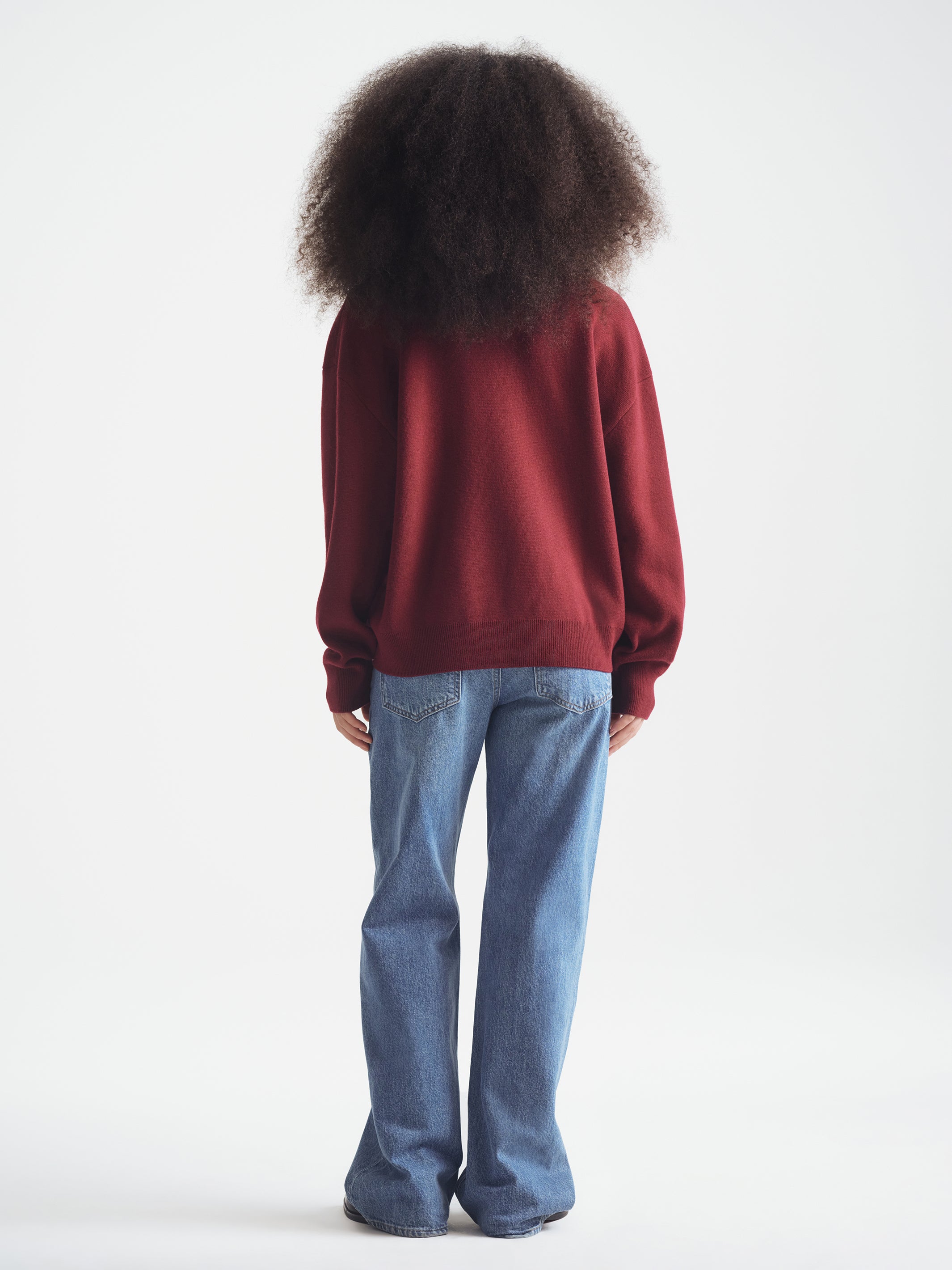 Women's Brooklyn Waffle Sweater in Windsor Wine - BROOKLYN INDUSTRIES