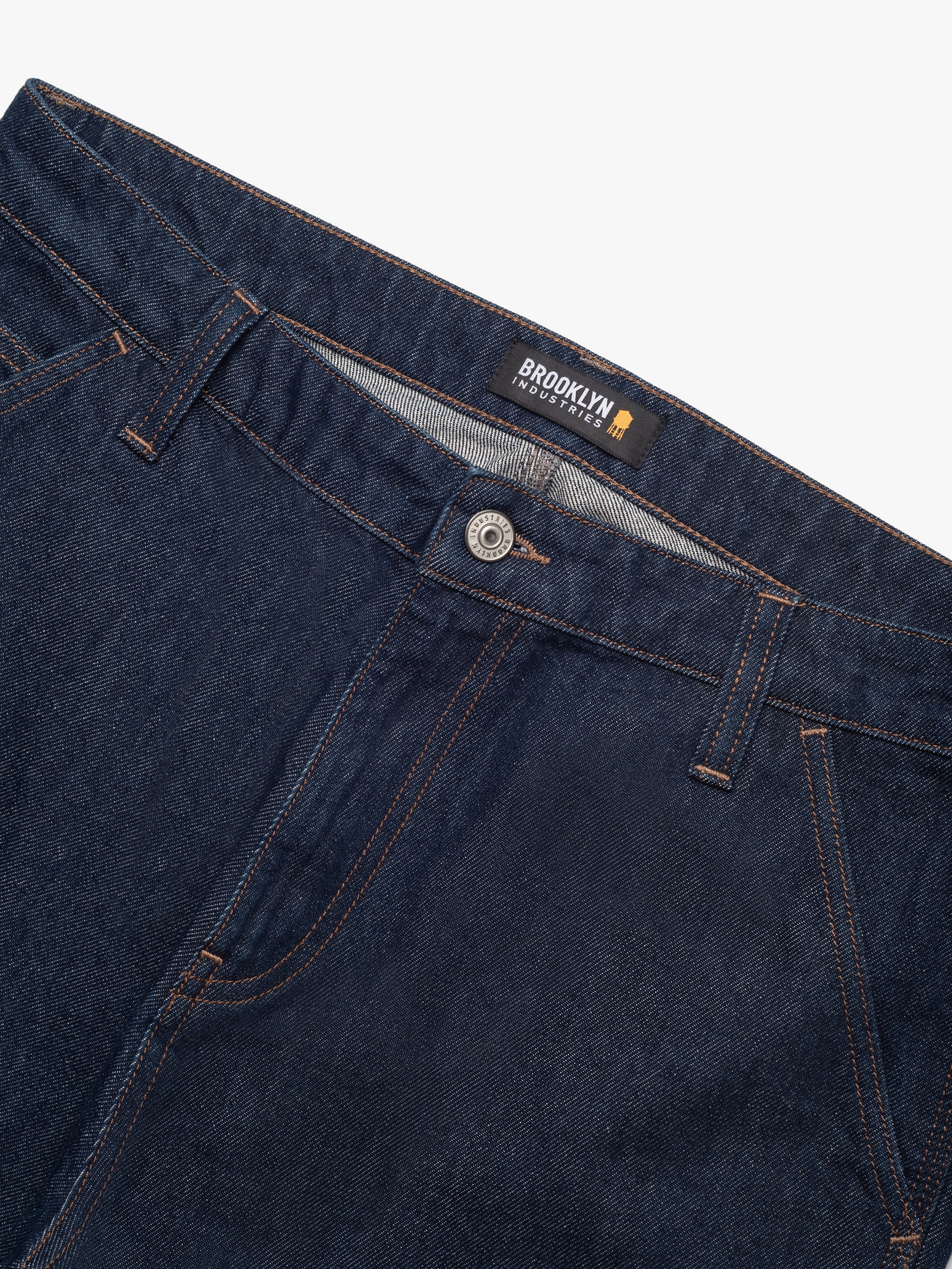 Men's Central Loose Carpenter Pants in Rinse Denim - BROOKLYN INDUSTRIES