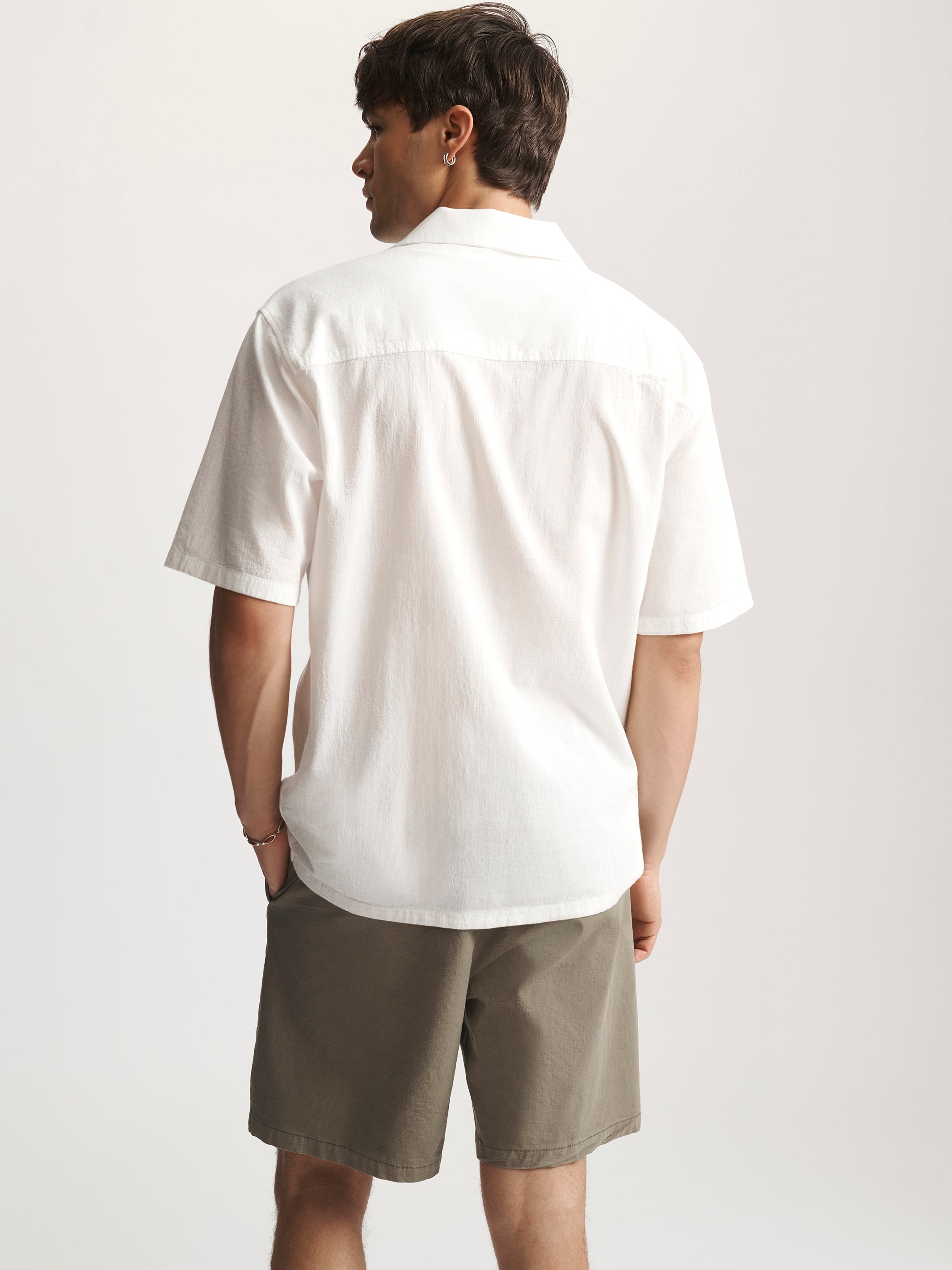 Men's Brooklyn Short Sleeve Shirt In Antique White - BROOKLYN INDUSTRIES