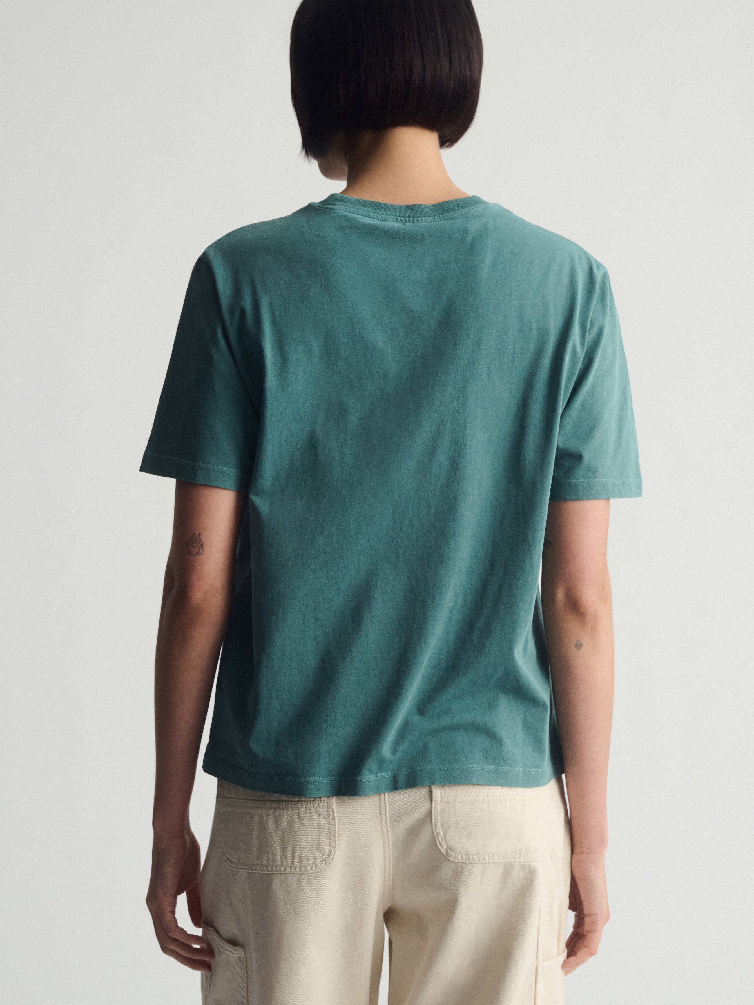 Women's Brooklyn Industries Graphic T-Shirt In Silver Pine - BROOKLYN INDUSTRIES