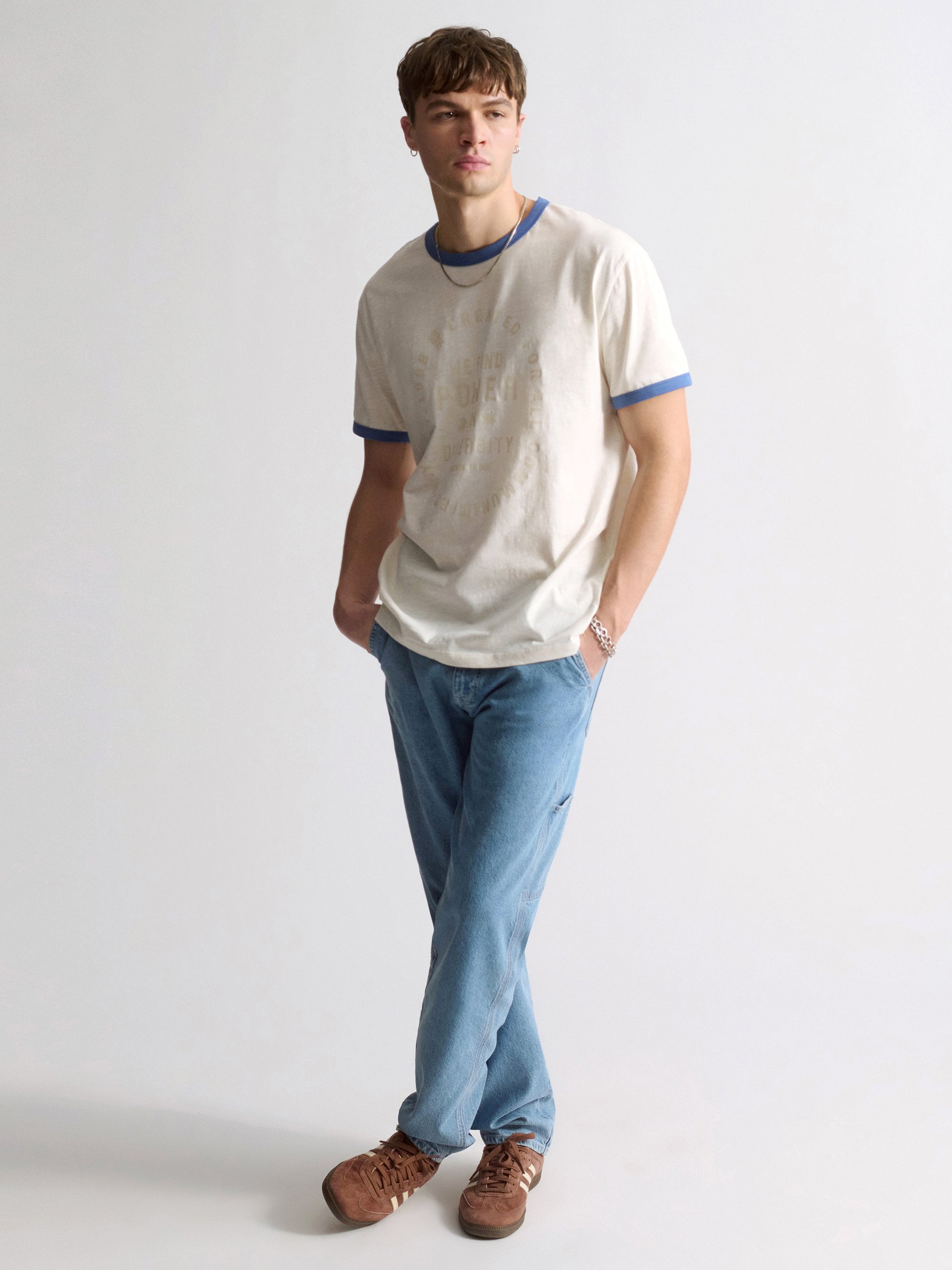 Men's Brooklyn Short Sleeve T-Shirt In Antique White - BROOKLYN INDUSTRIES