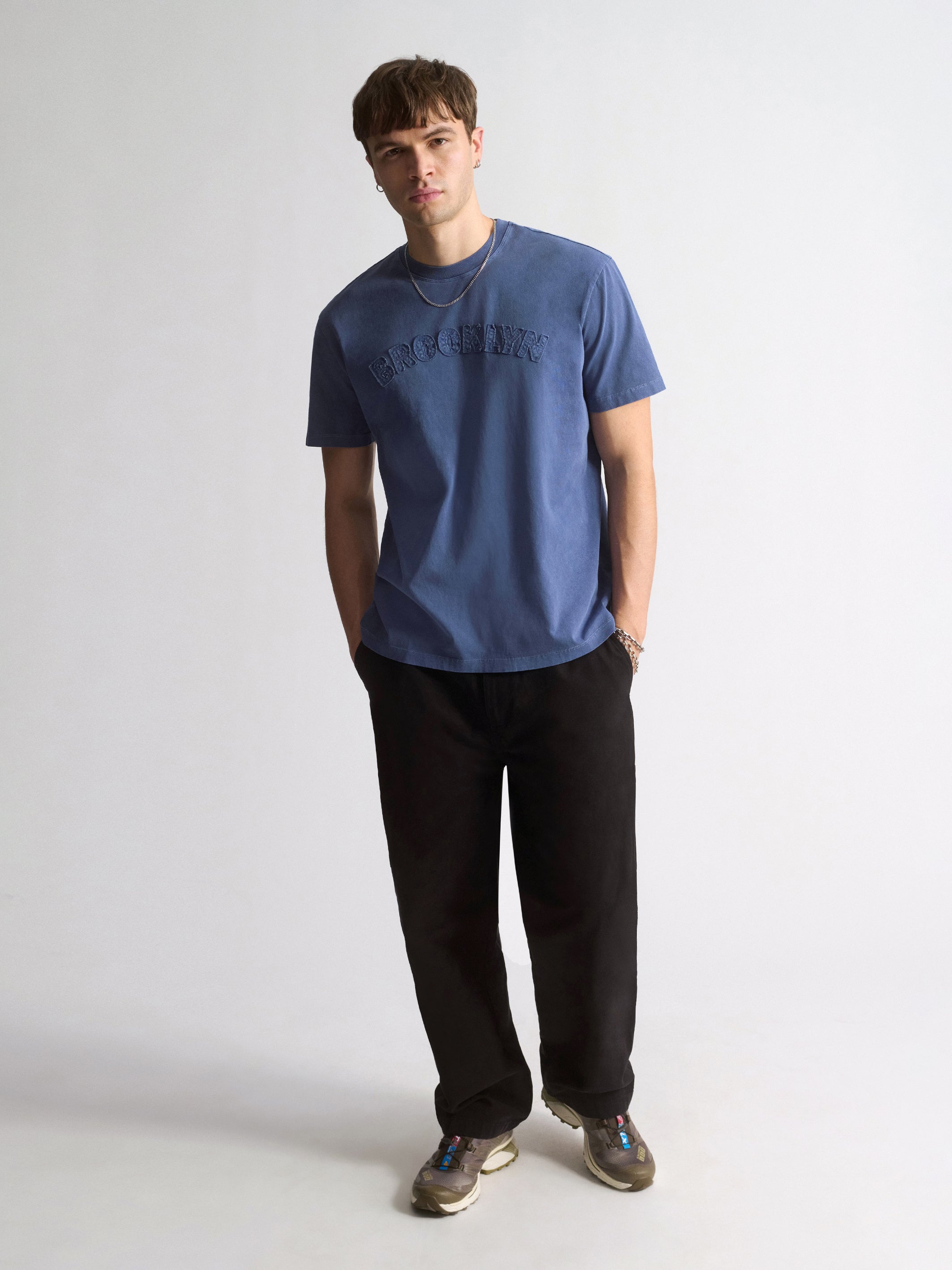 Men's Brooklyn Graphic T-Shirt In Medieval Blue - BROOKLYN INDUSTRIES