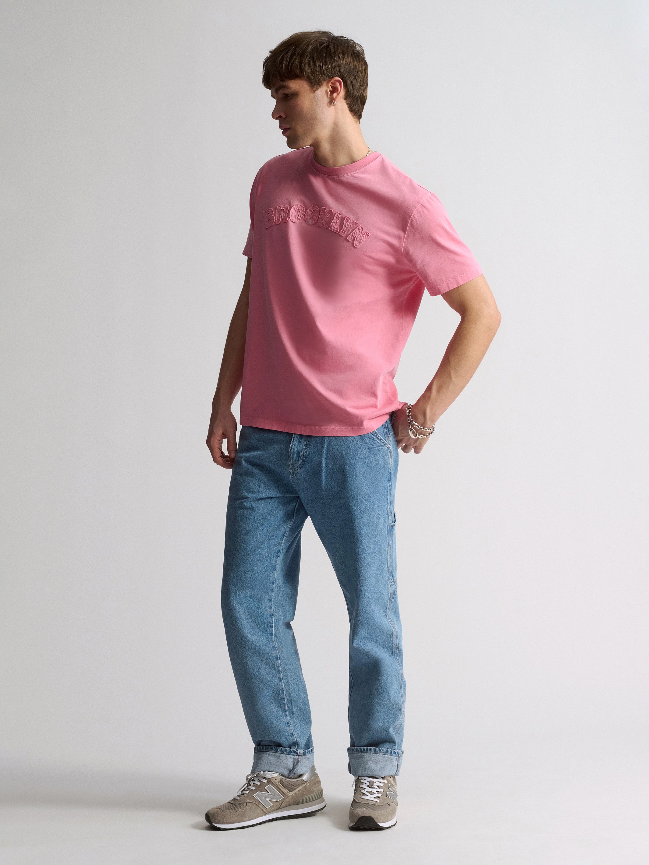 Men's Brooklyn Graphic T-Shirt In Flamingo Plume - BROOKLYN INDUSTRIES