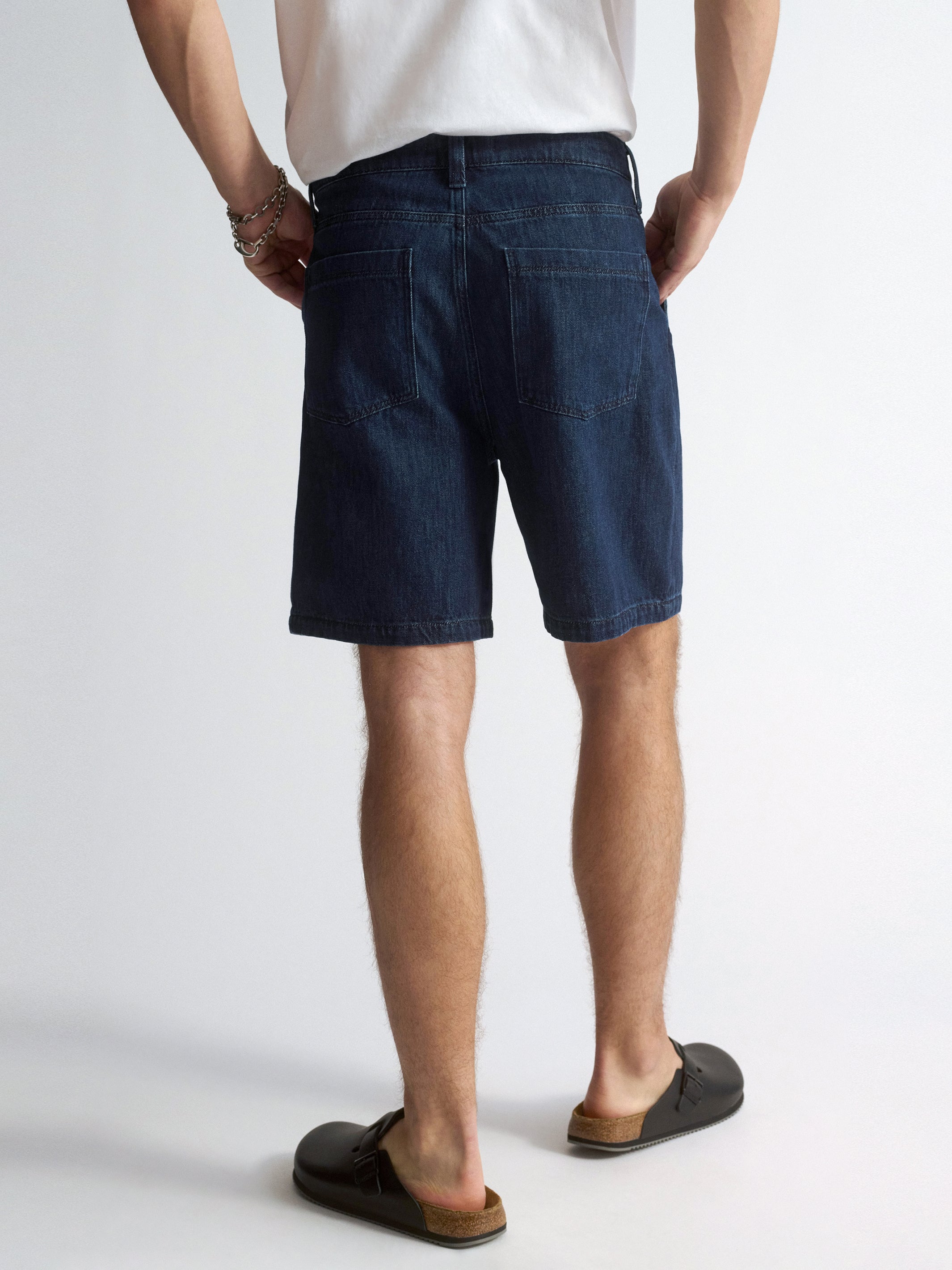 Men's Denim Shorts In Dark Indigo - BROOKLYN INDUSTRIES