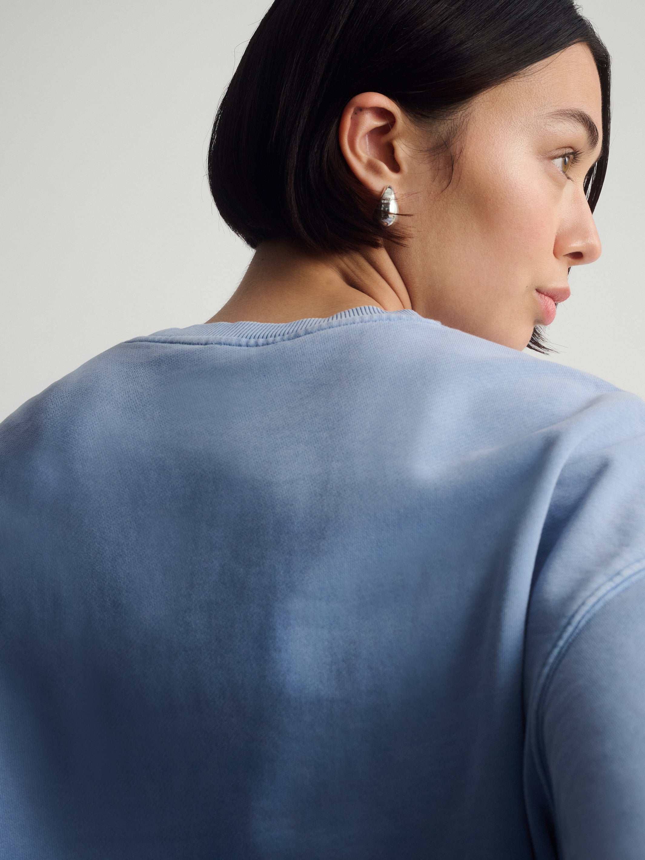 Women's Brooklyn Loose Crew Neck Sweatshirt In Bijou Blue - BROOKLYN INDUSTRIES