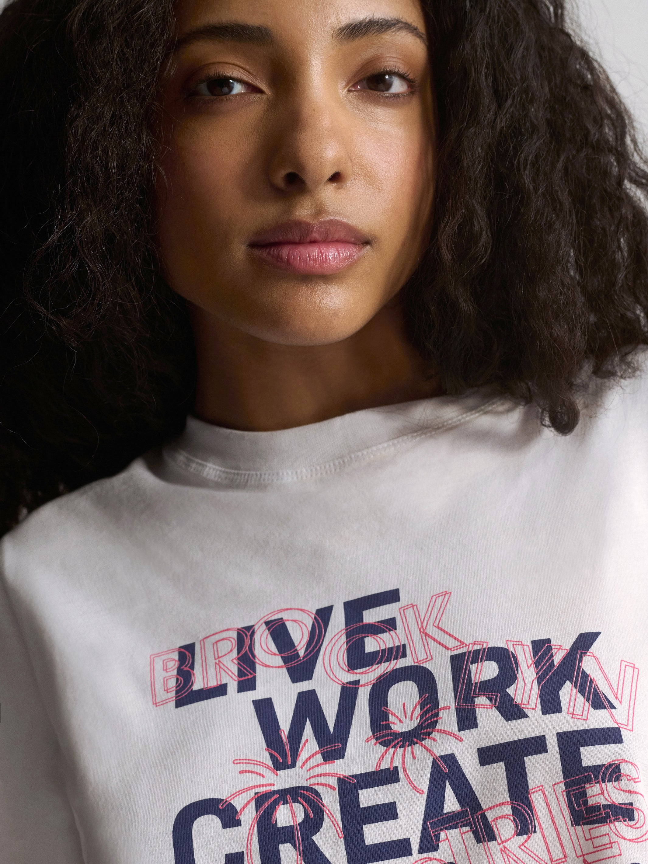 Women's Brooklyn Live Work Create T-Shirt In White - BROOKLYN INDUSTRIES