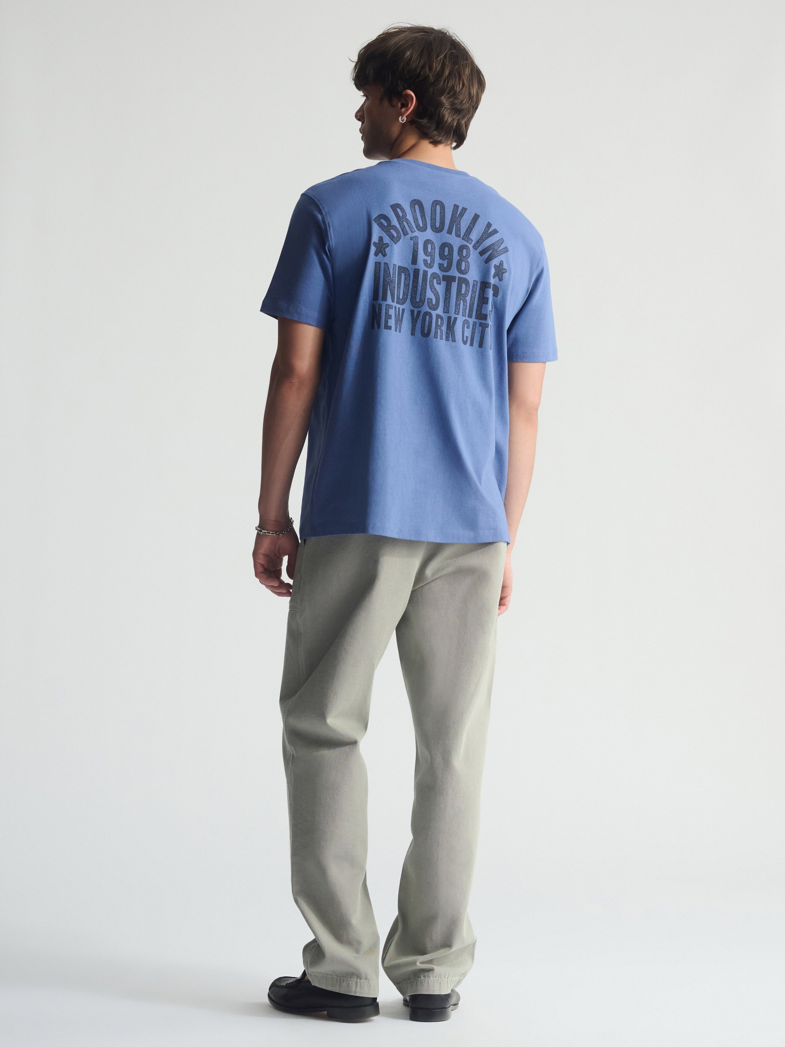 Men's Vintage Brooklyn Graphic T-Shirt In Bijou Blue - BROOKLYN INDUSTRIES