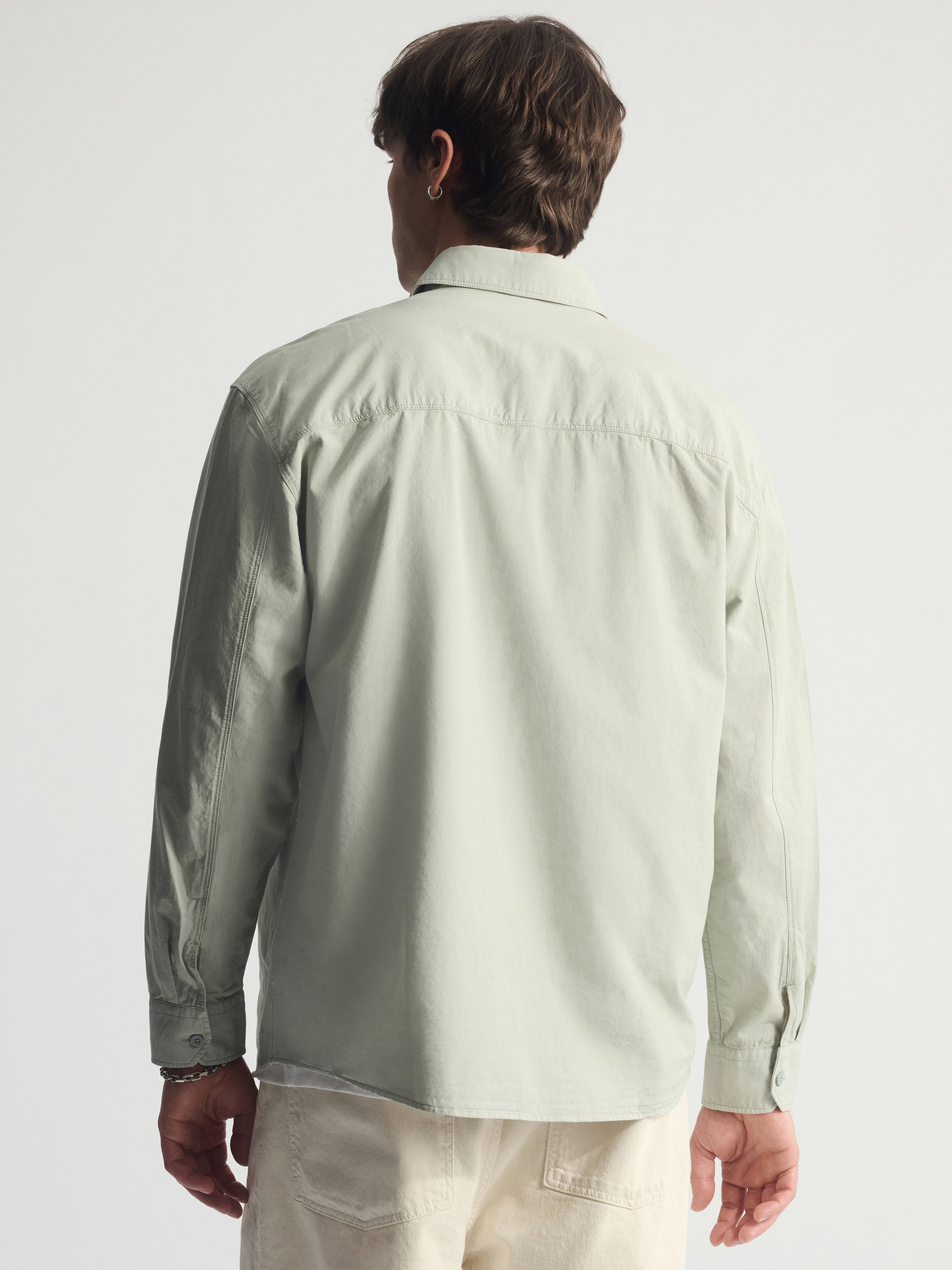 Men's Long Sleeve Shirt In Puritan Gray - BROOKLYN INDUSTRIES