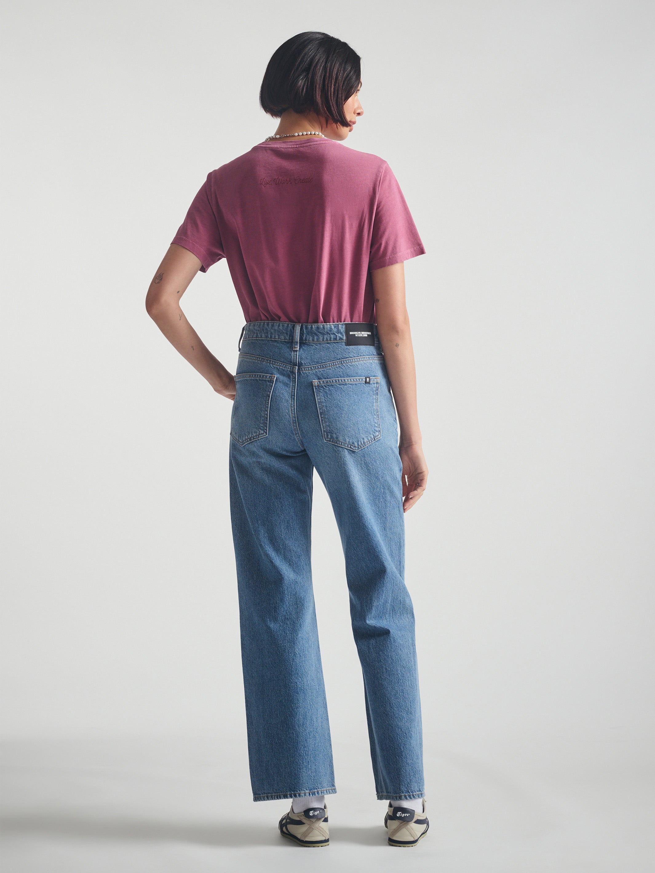 Women's Utility Jeans in Indigo Brushed Denim - BROOKLYN INDUSTRIES