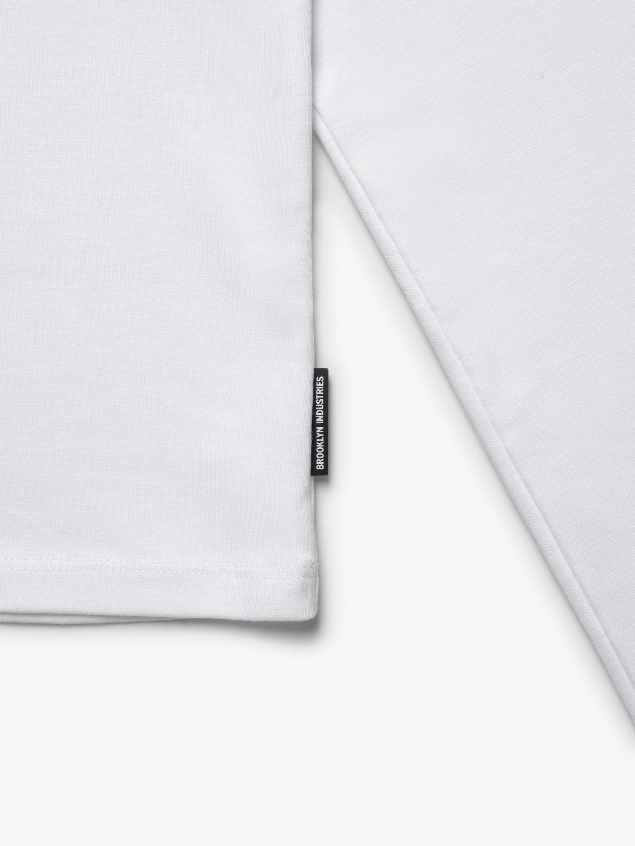 Women's Cropped Henley T-Shirt in White - BROOKLYN INDUSTRIES