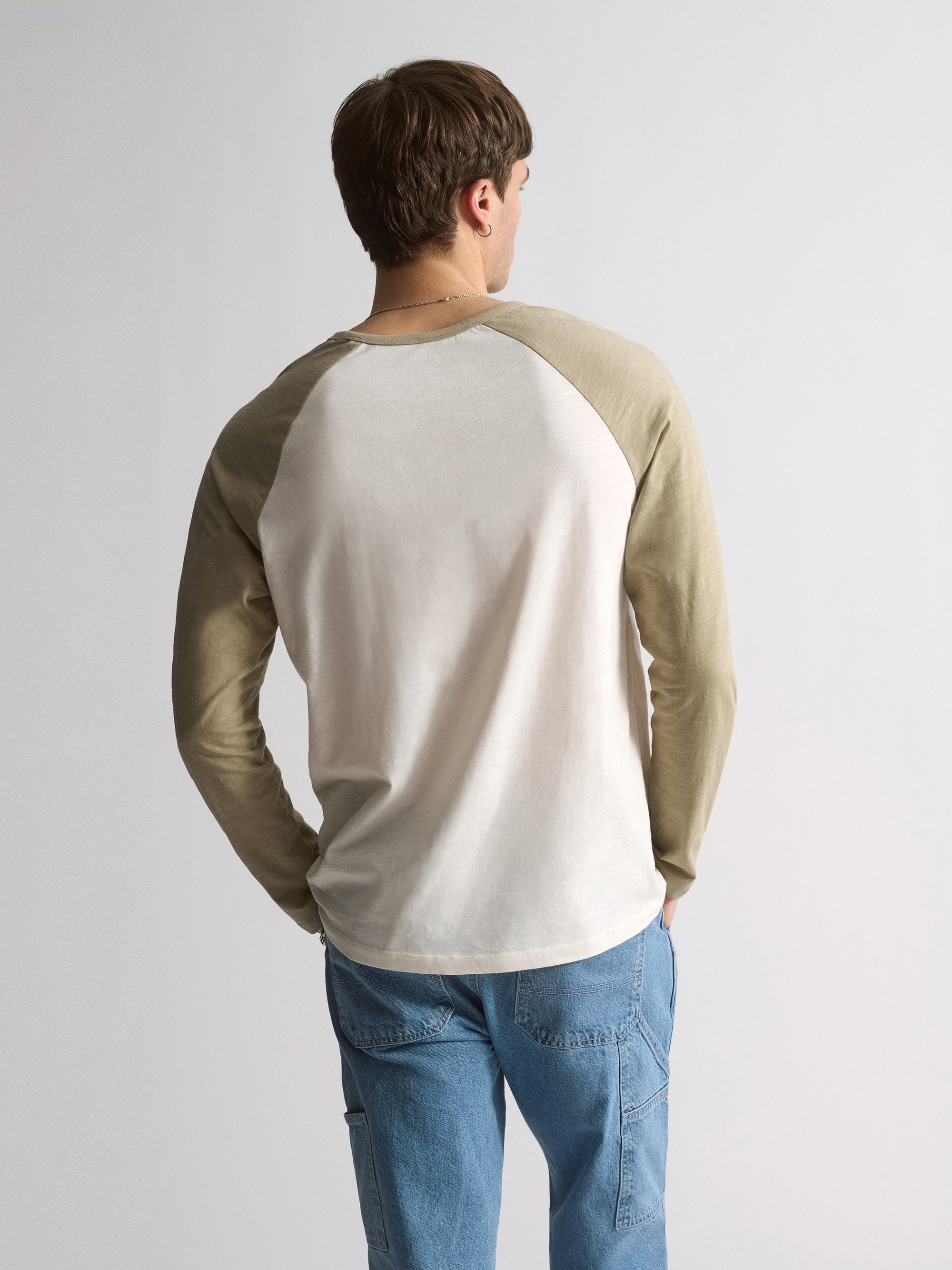 Men's Brooklyn Slub Long Sleeve T-Shirt In Winter Twig - BROOKLYN INDUSTRIES