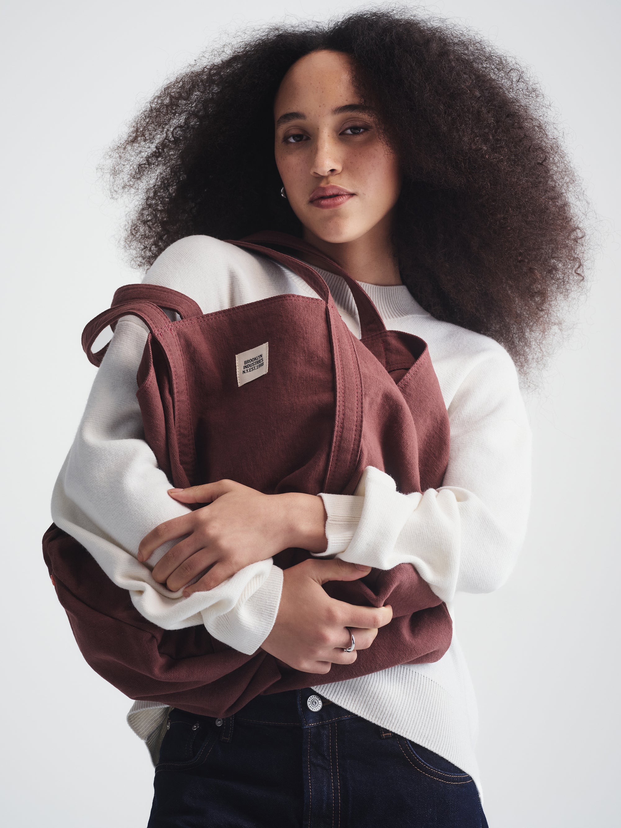 Brooklyn Shopper Tote Bag in Brown