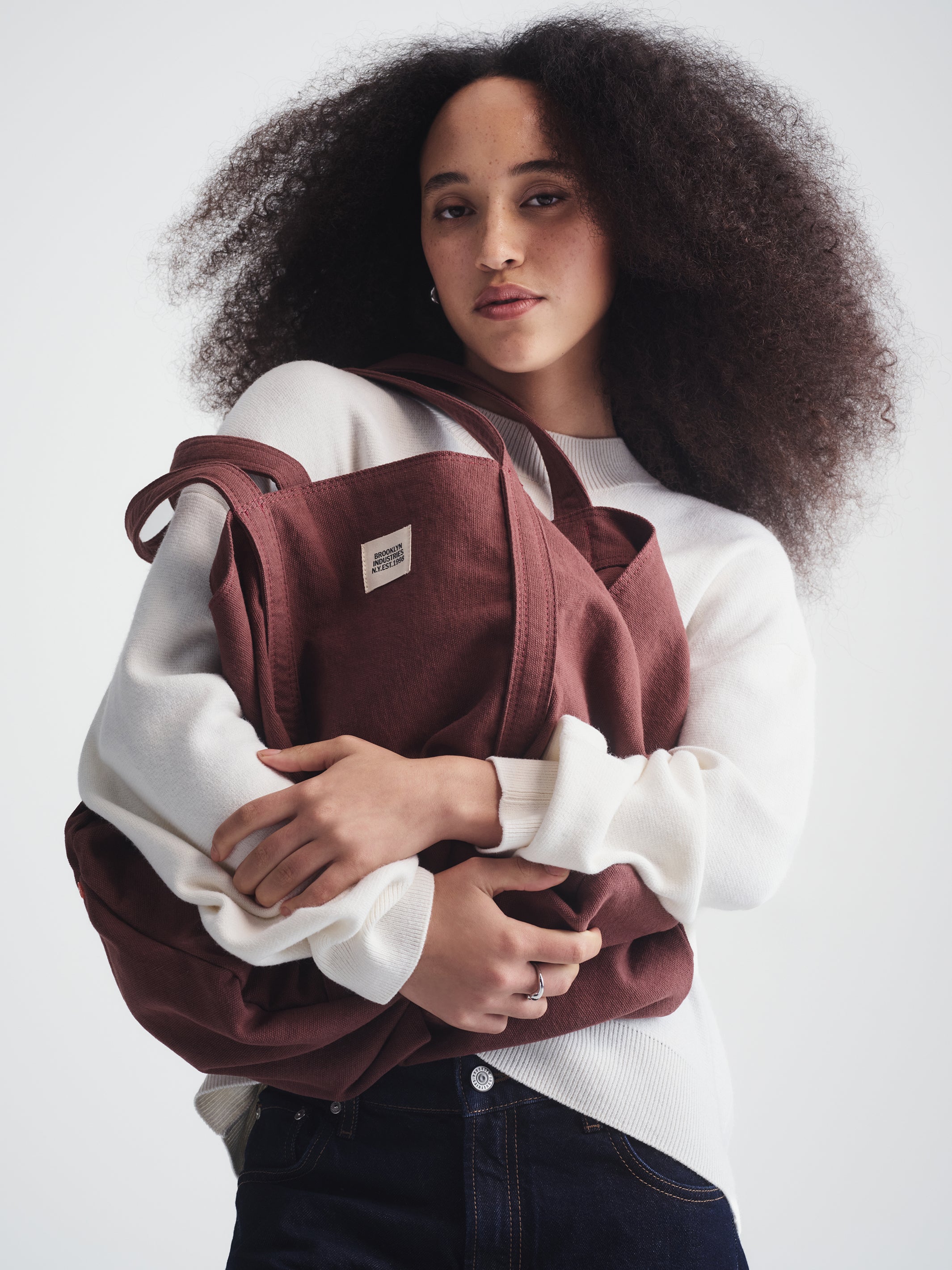 Brooklyn Shopper Tote Bag in Brown