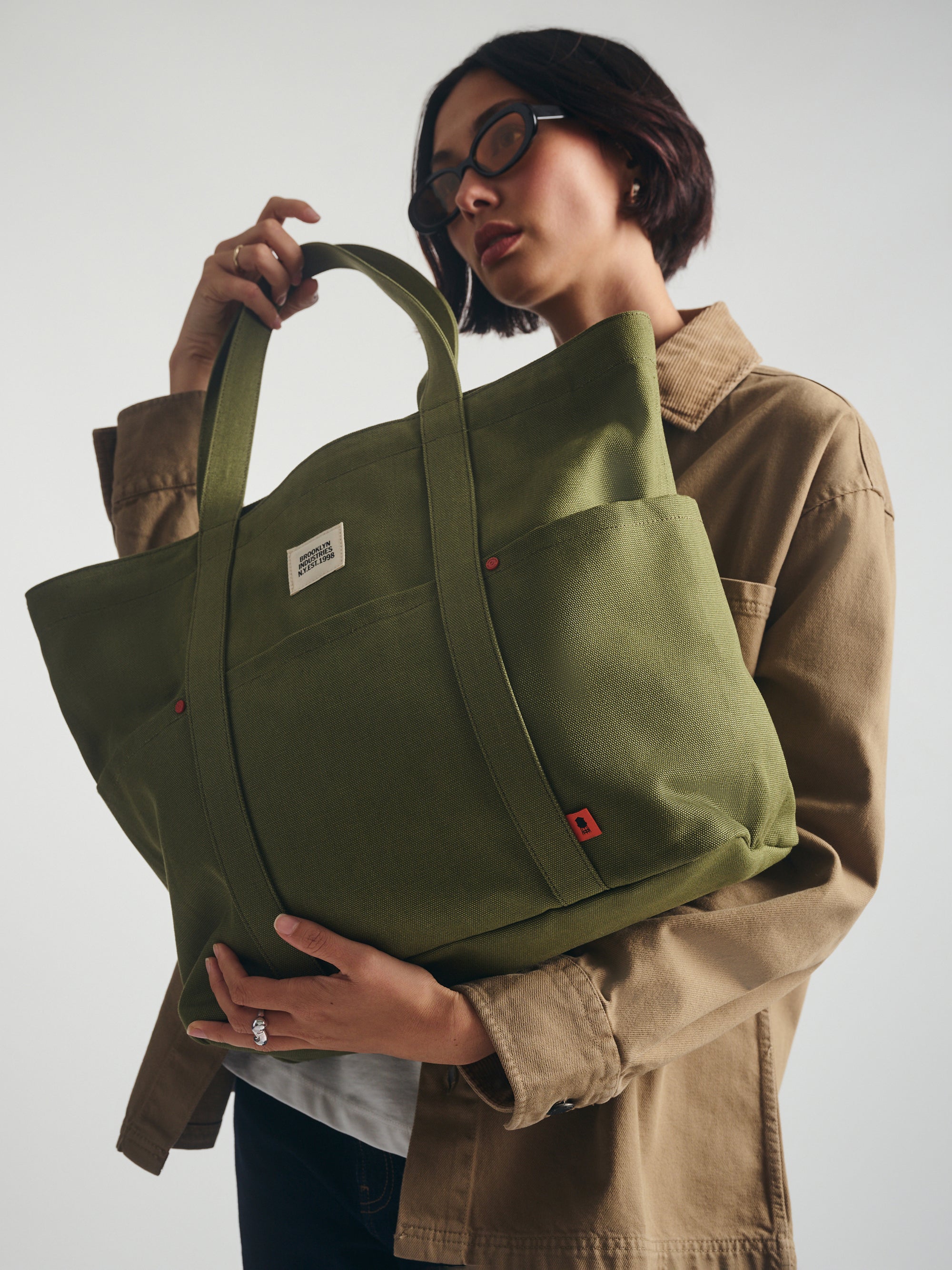 Brooklyn Tote Bag in Khaki - BROOKLYN INDUSTRIES