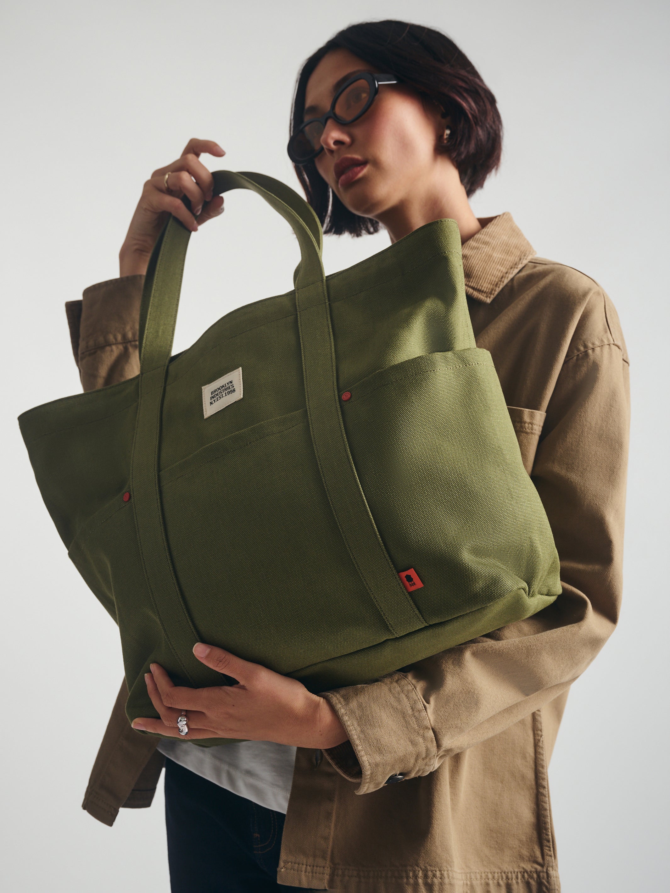 Brooklyn Tote Bag in Khaki - BROOKLYN INDUSTRIES