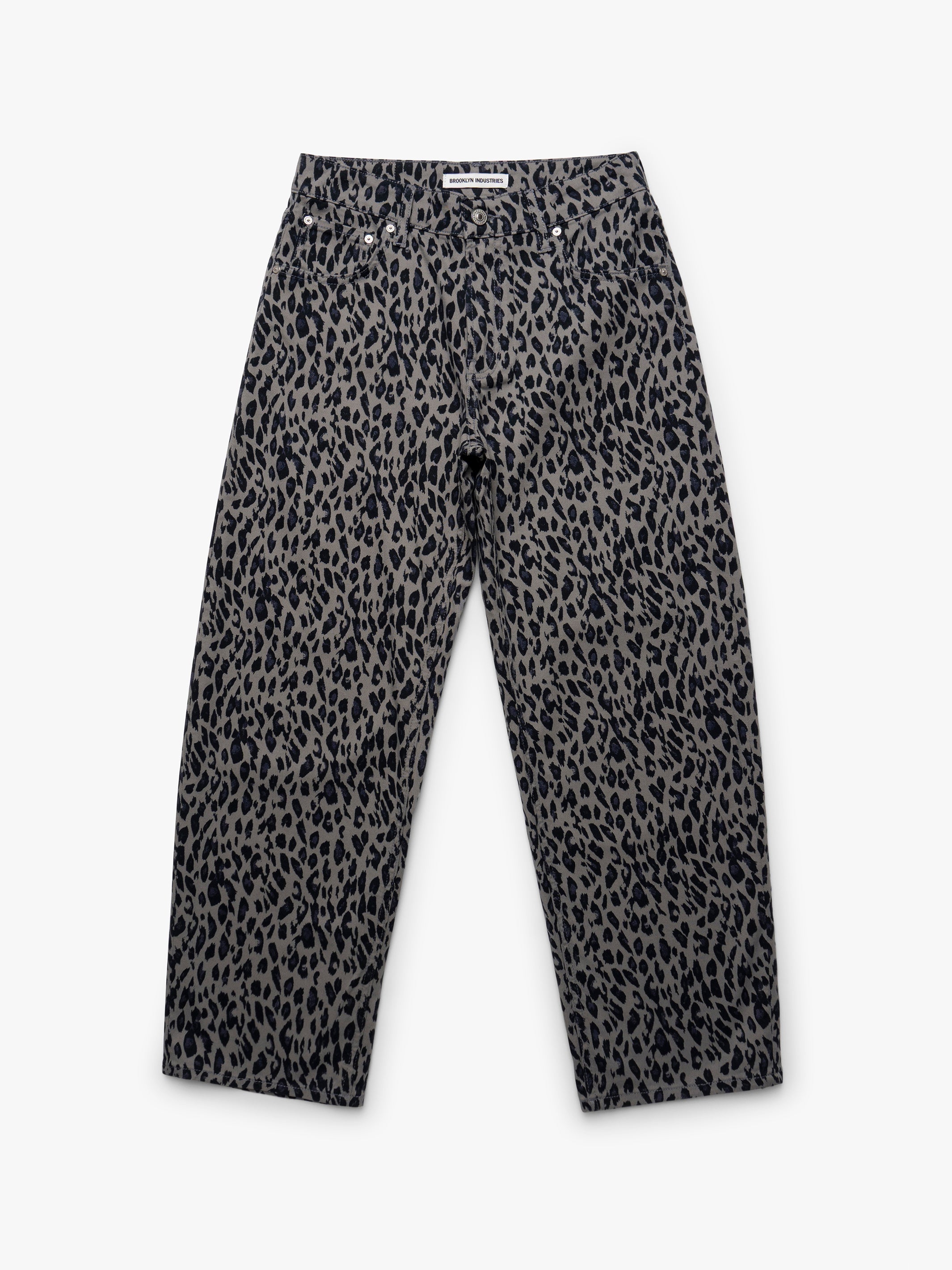 Women's Barrel Pants in Smoke Leo Twill - BROOKLYN INDUSTRIES