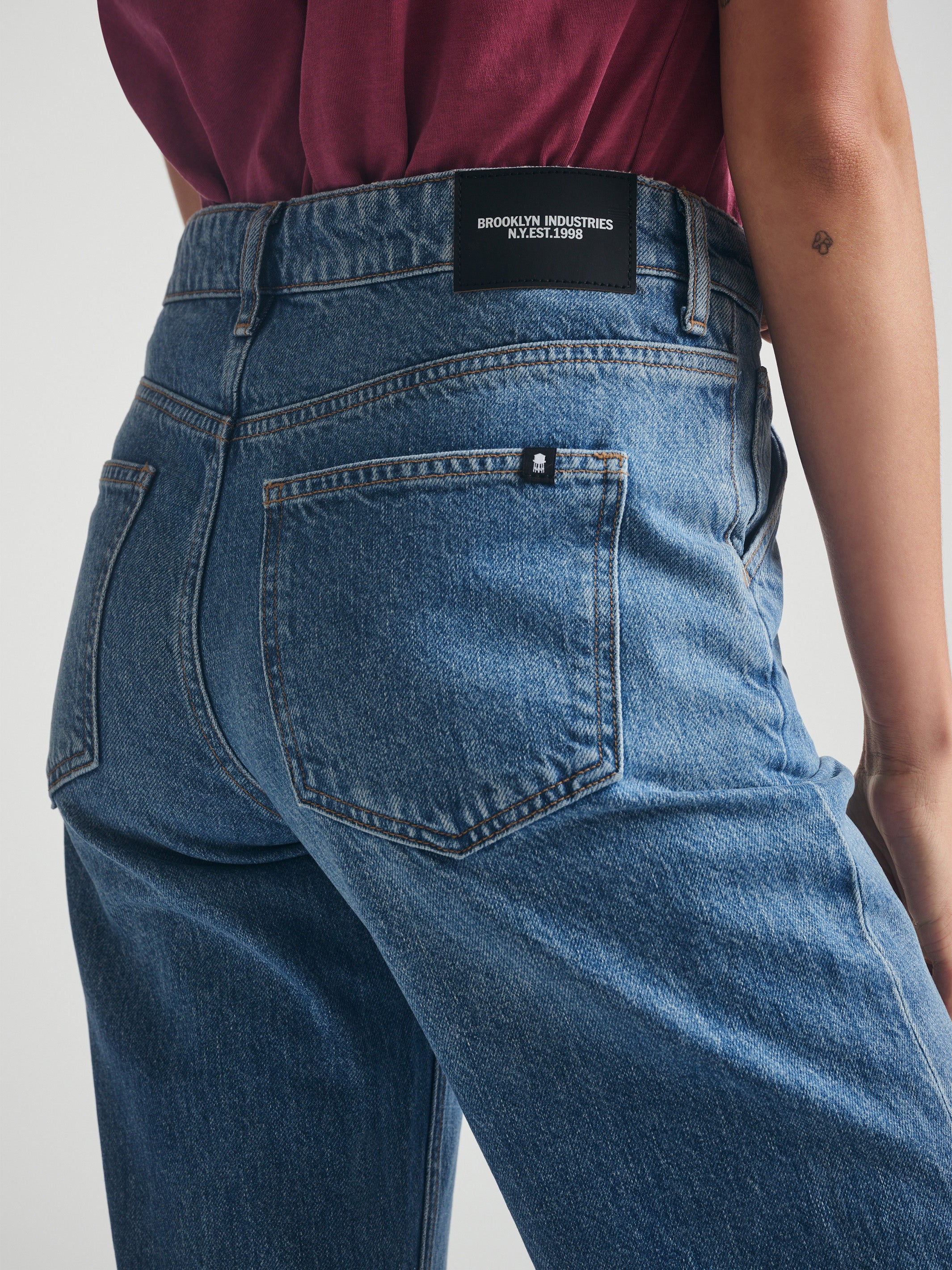 Women's Utility Jeans in Indigo Brushed Denim - BROOKLYN INDUSTRIES