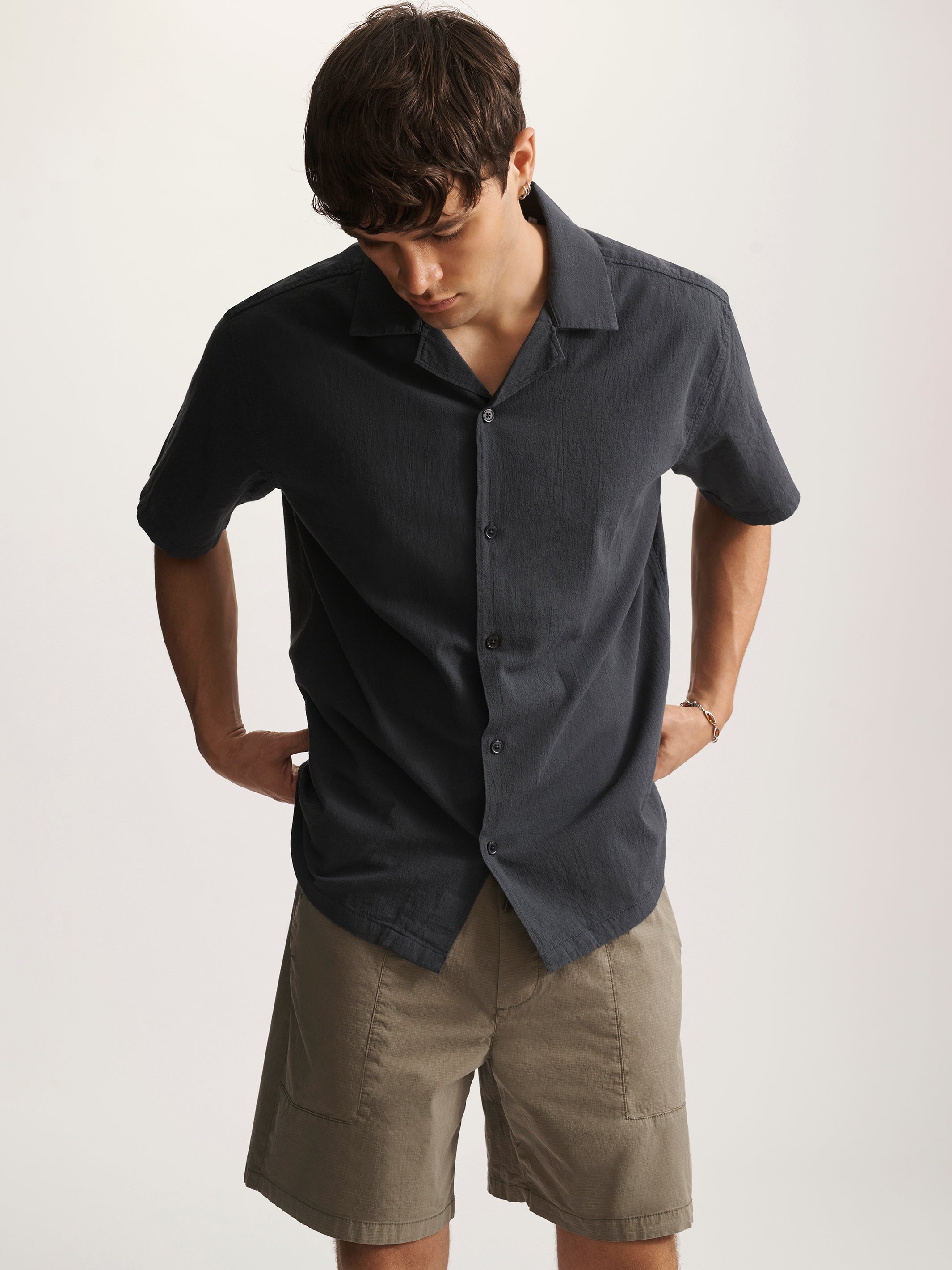 Men's Brooklyn Short Sleeve Shirt In India Ink - BROOKLYN INDUSTRIES