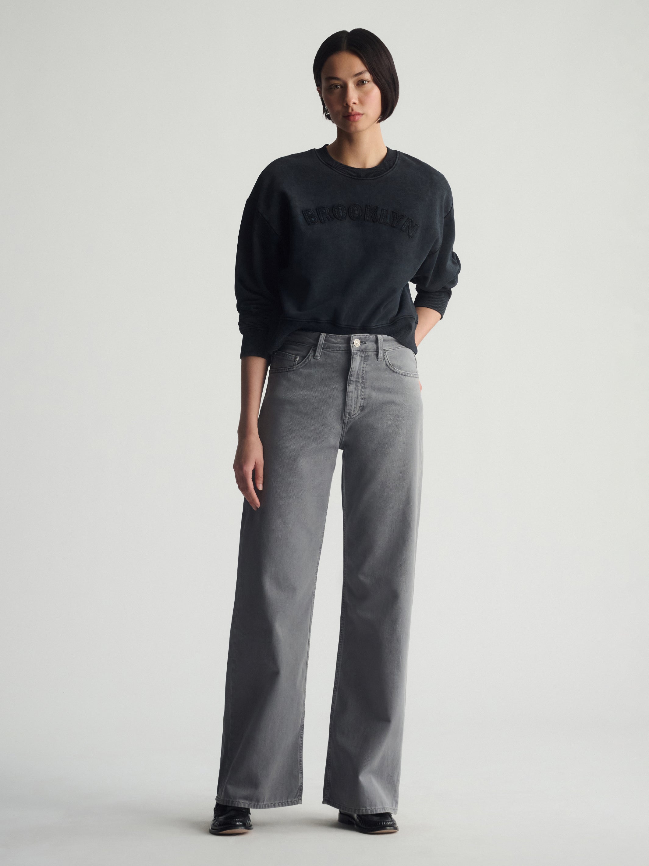 Women's Brooklyn Wide Leg Pants In Quiet Shade - BROOKLYN INDUSTRIES