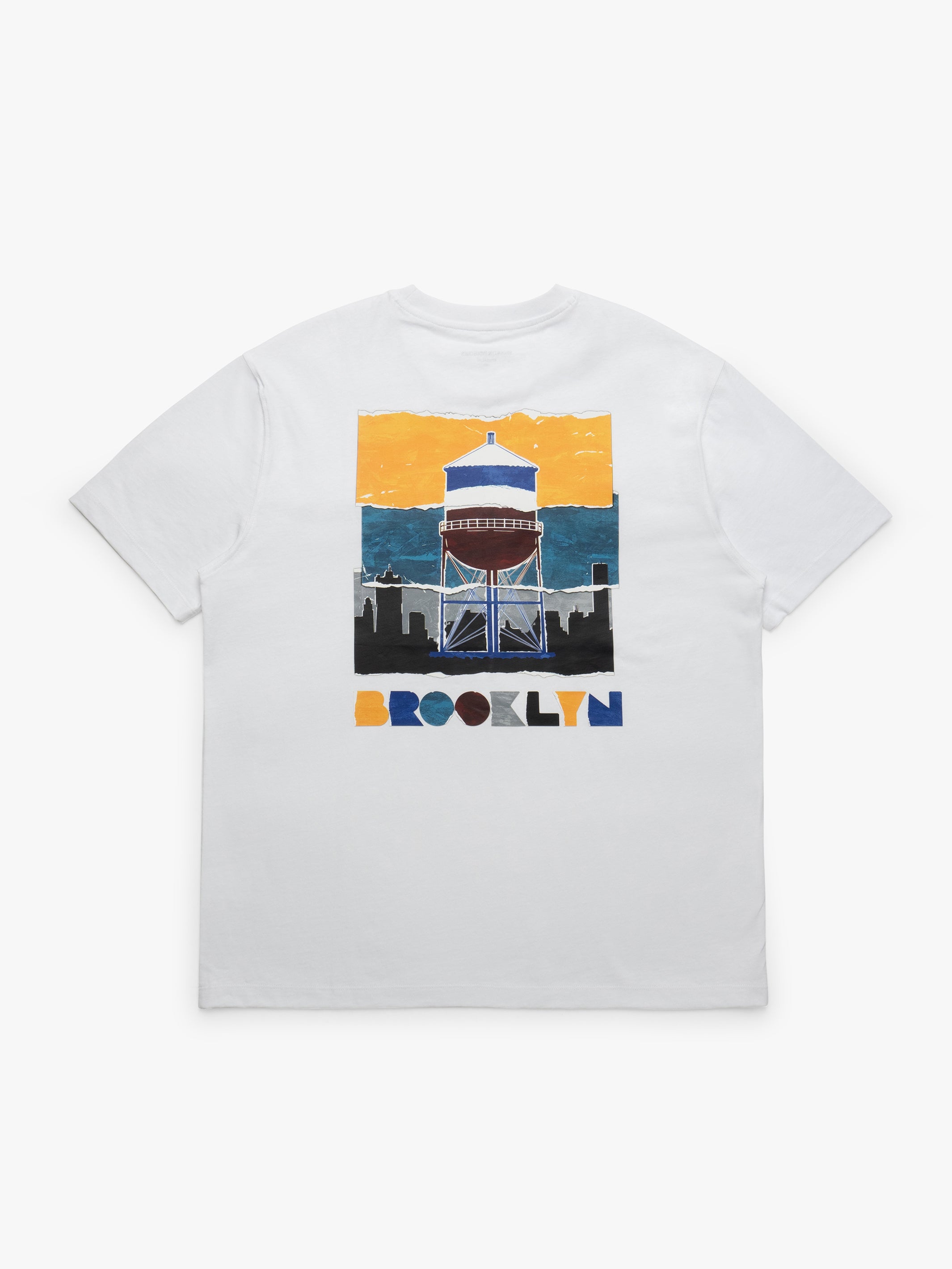 Men's Brooklyn Water Tower T-Shirt In White - BROOKLYN INDUSTRIES