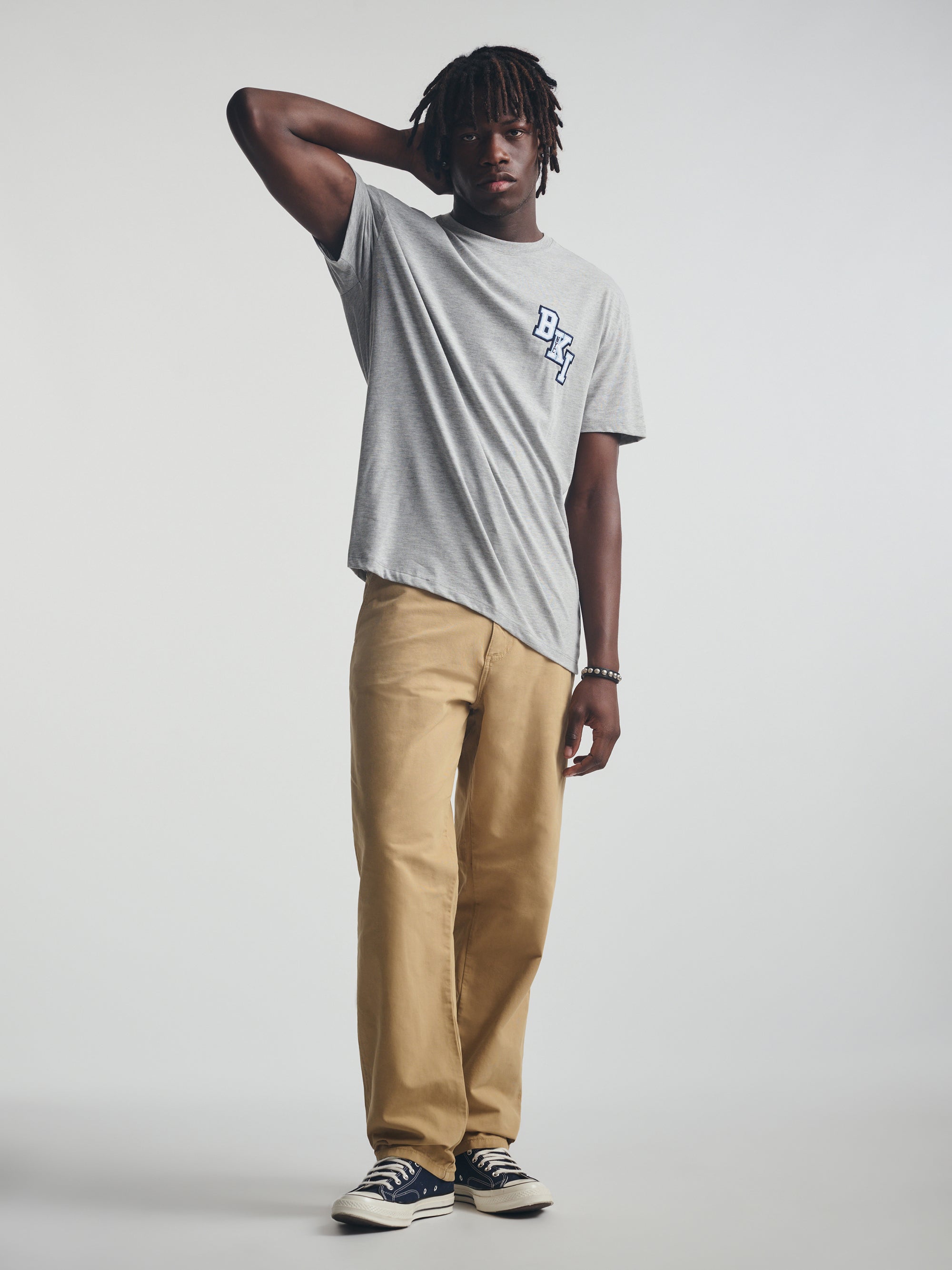 Men's Brooklyn T-Shirt in Mid Grey Melange - BROOKLYN INDUSTRIES