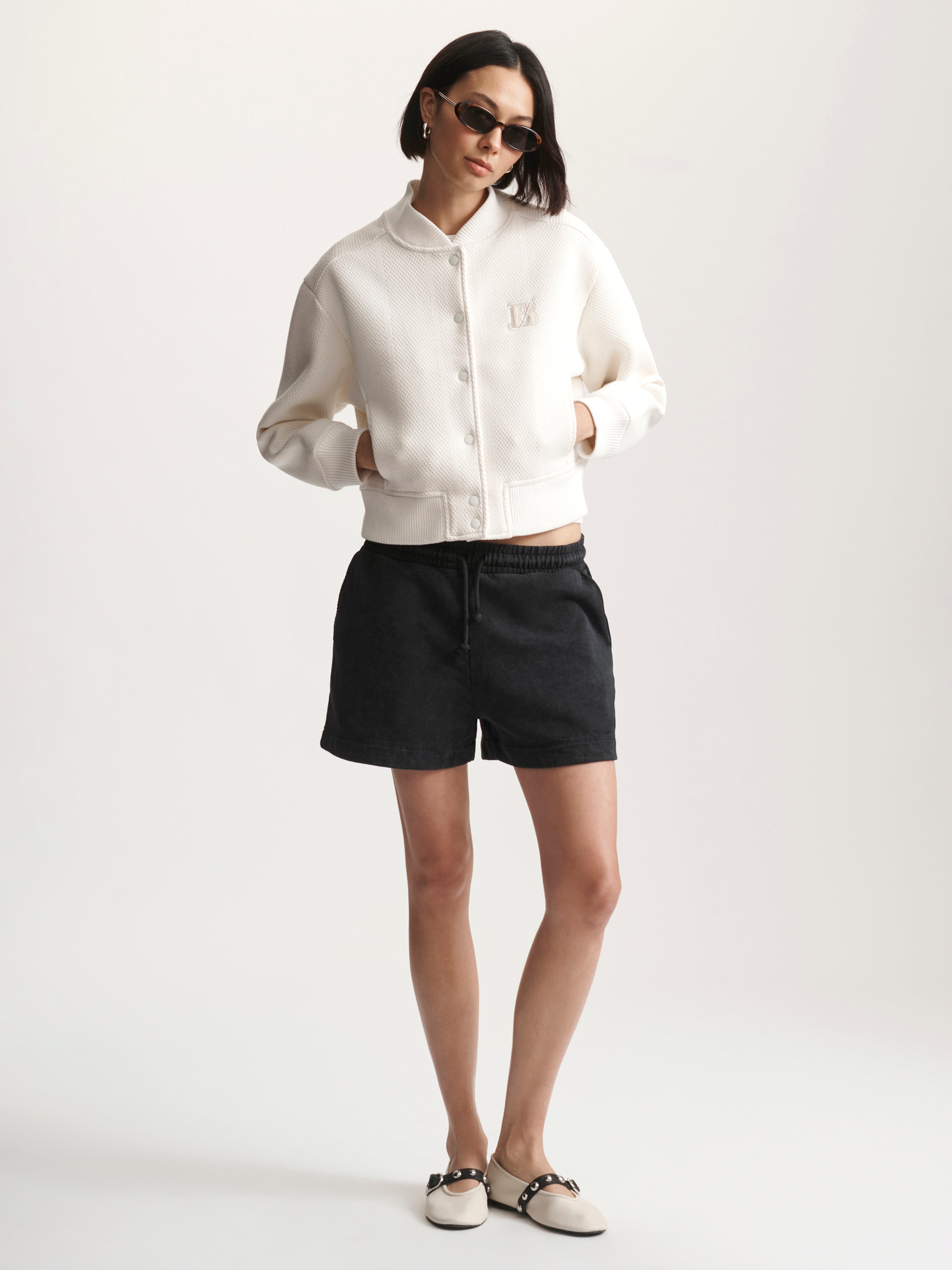 Women's Brooklyn Sweat Shorts In Black - BROOKLYN INDUSTRIES