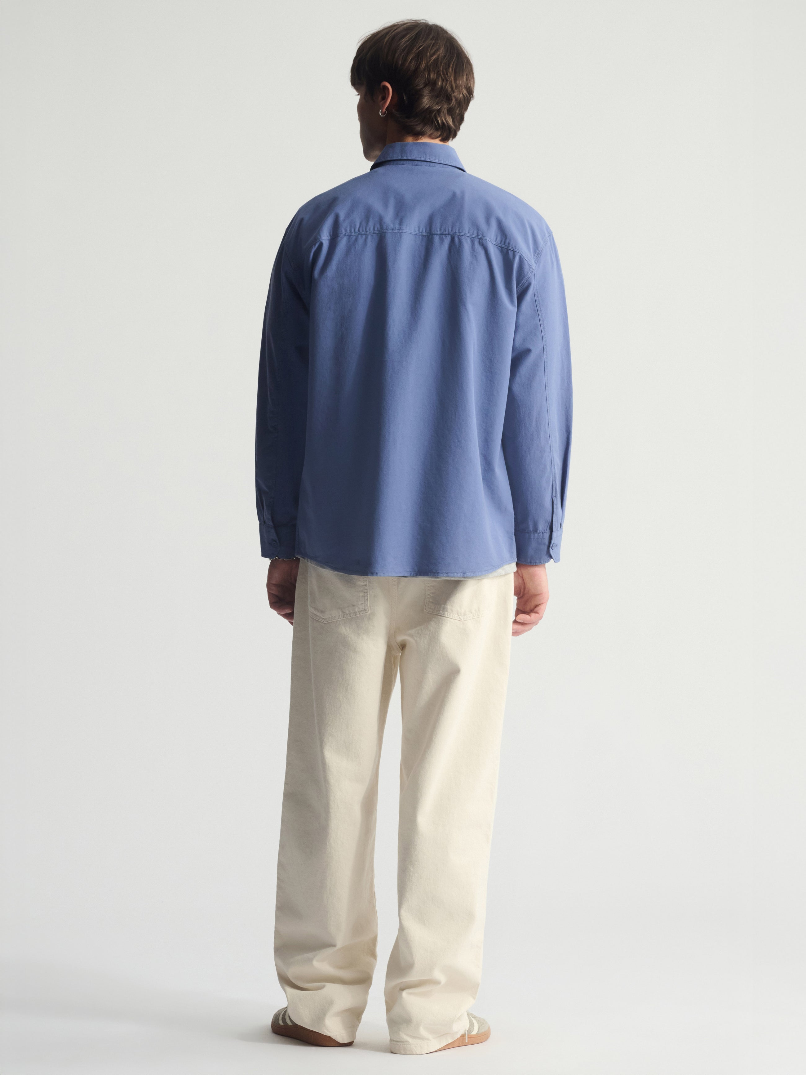 Men's Long Sleeve Shirt In Bijou Blue - BROOKLYN INDUSTRIES