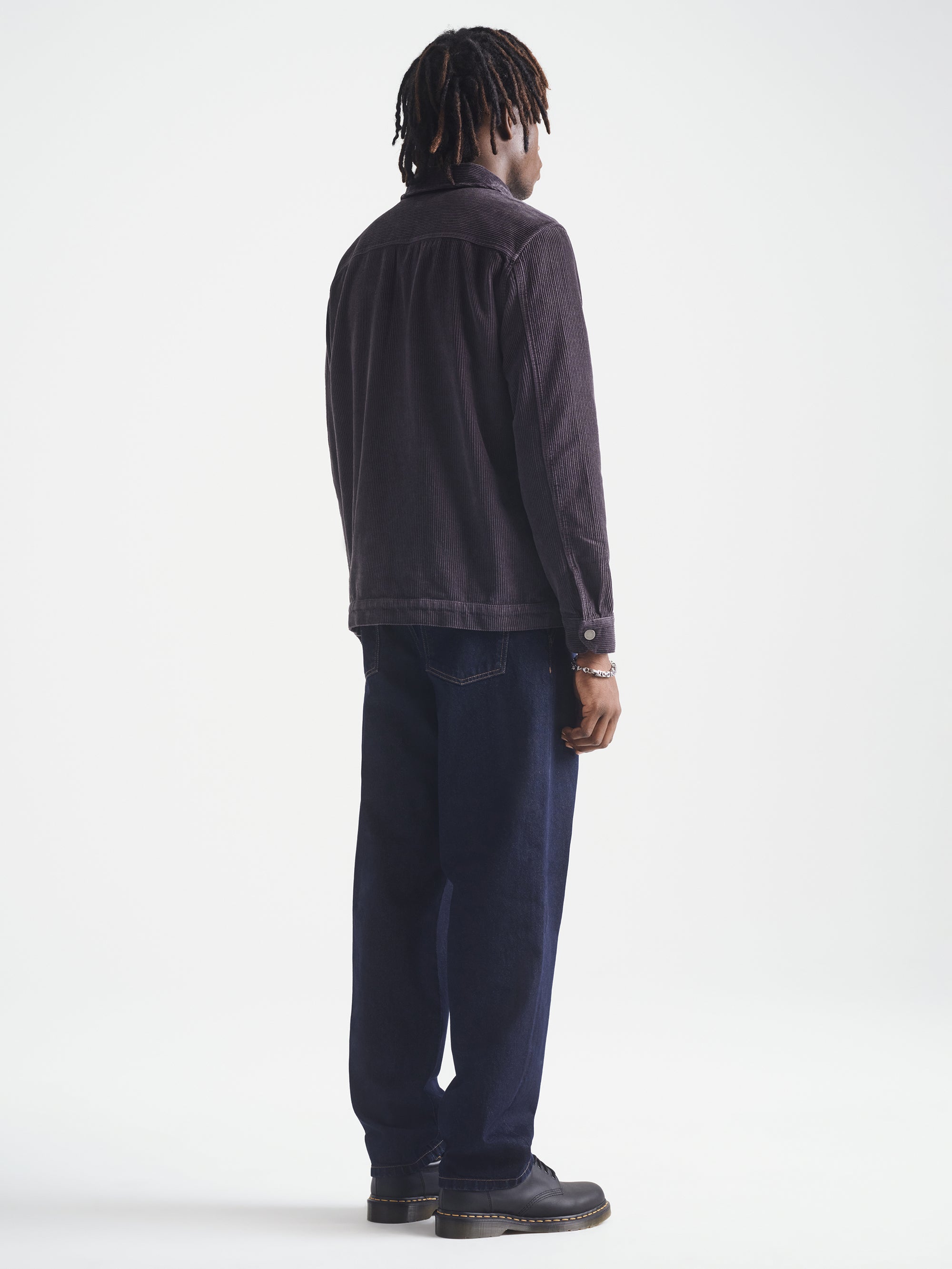 Men's Corduroy Overshirt in Phantom