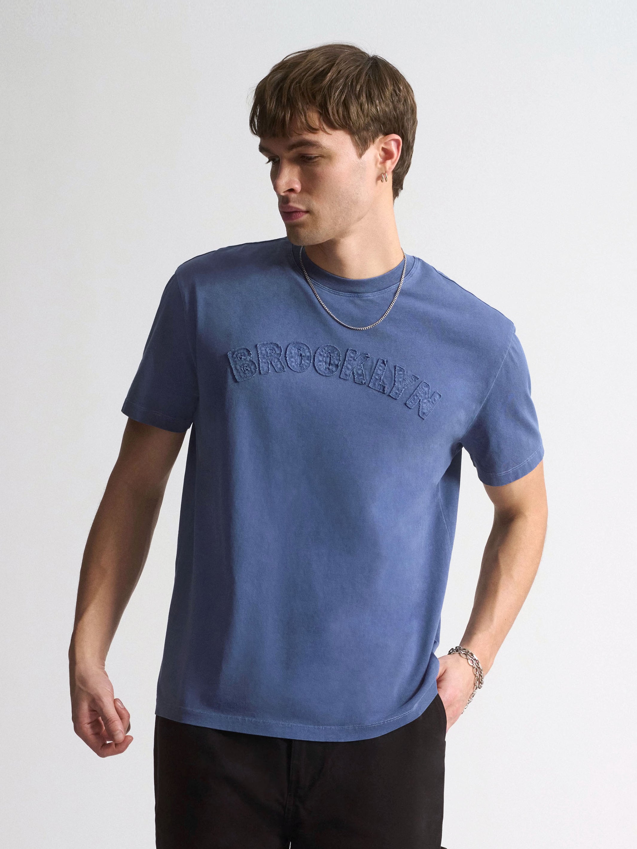 Men's Brooklyn Graphic T-Shirt In Medieval Blue - BROOKLYN INDUSTRIES