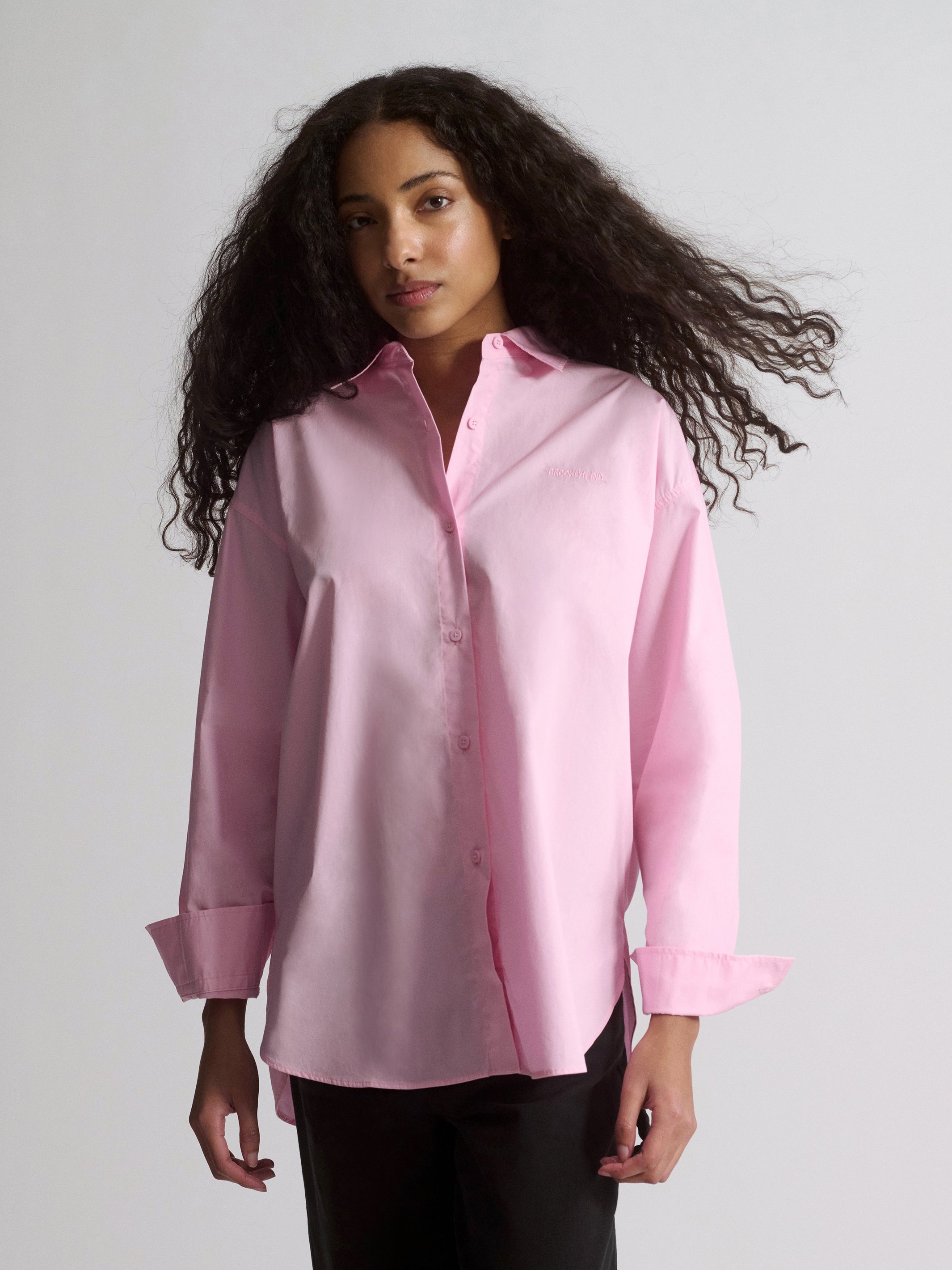 Women's Long Sleeve Shirt In Sweet Lilac - BROOKLYN INDUSTRIES