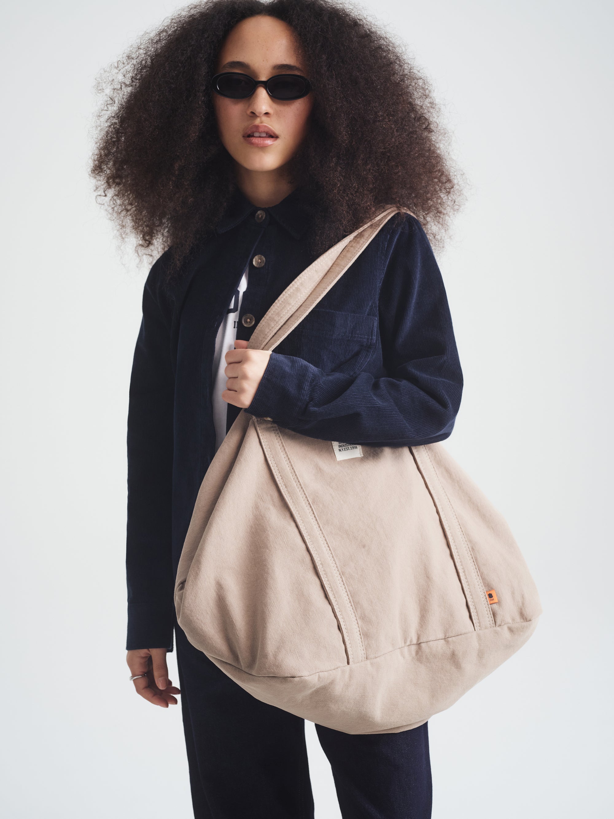 Brooklyn Shopper Tote Bag in Beige