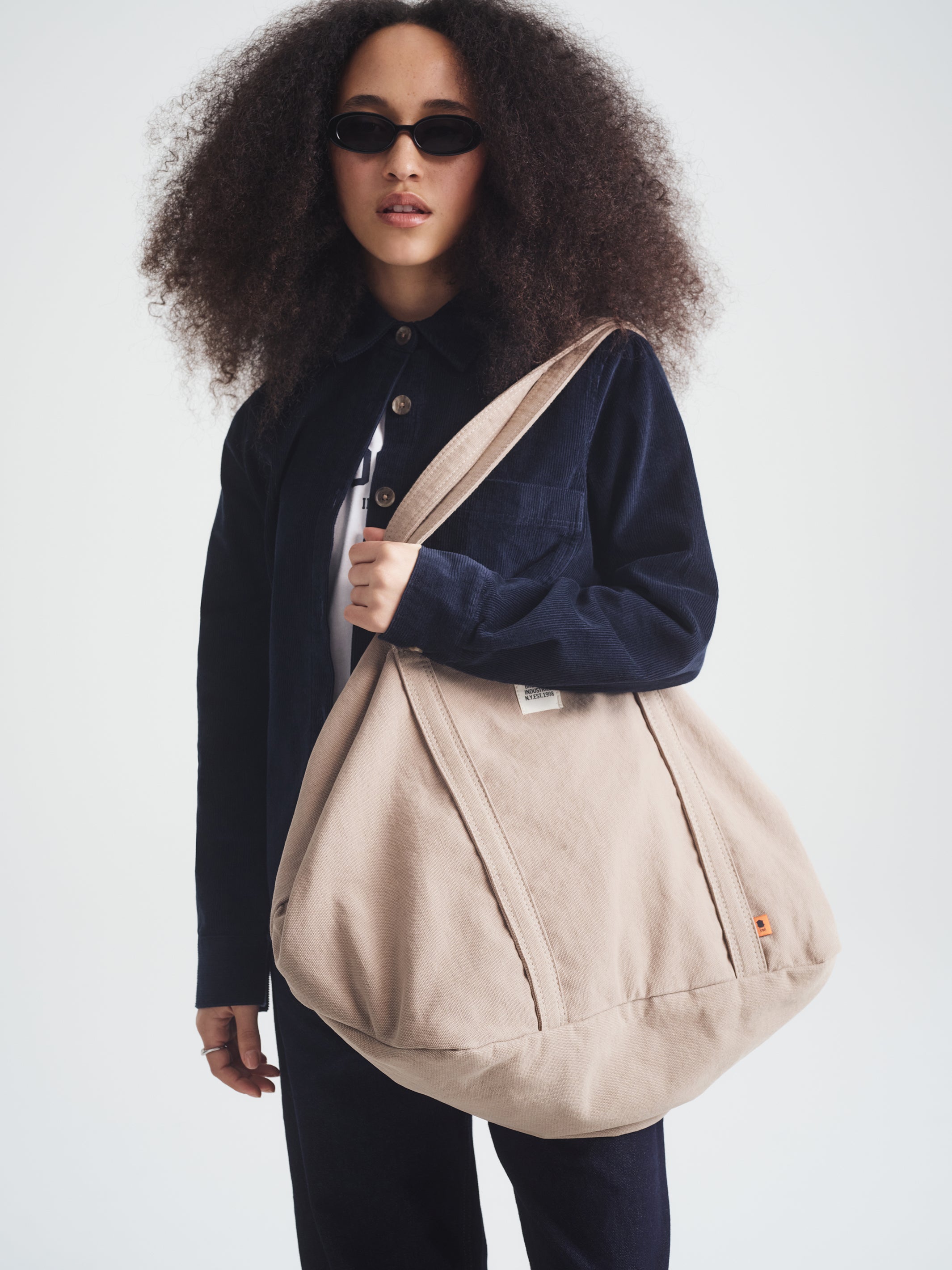 Brooklyn Shopper Tote Bag in Beige