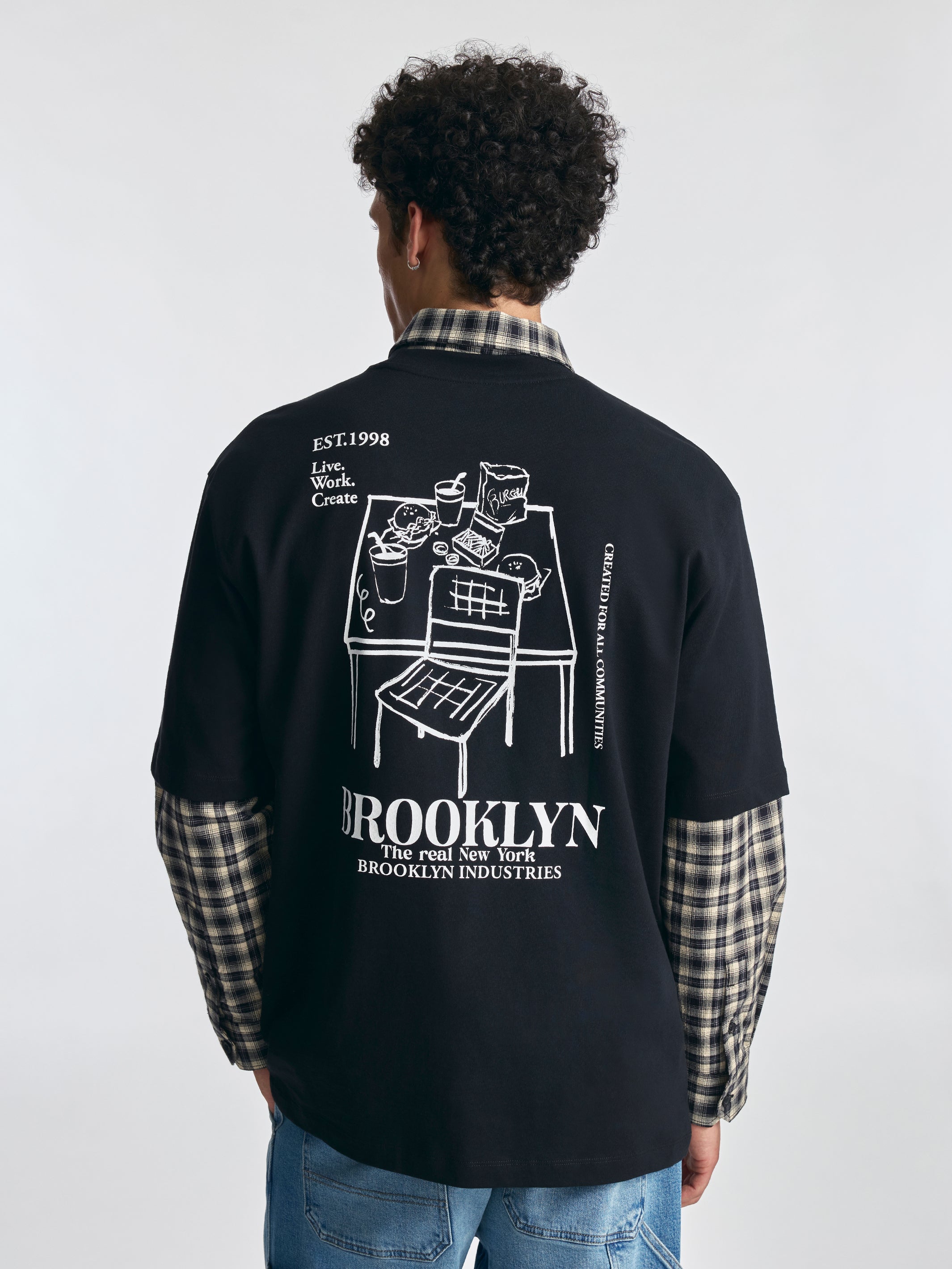 Men's Brooklyn Community T-Shirt in Black - BROOKLYN INDUSTRIES
