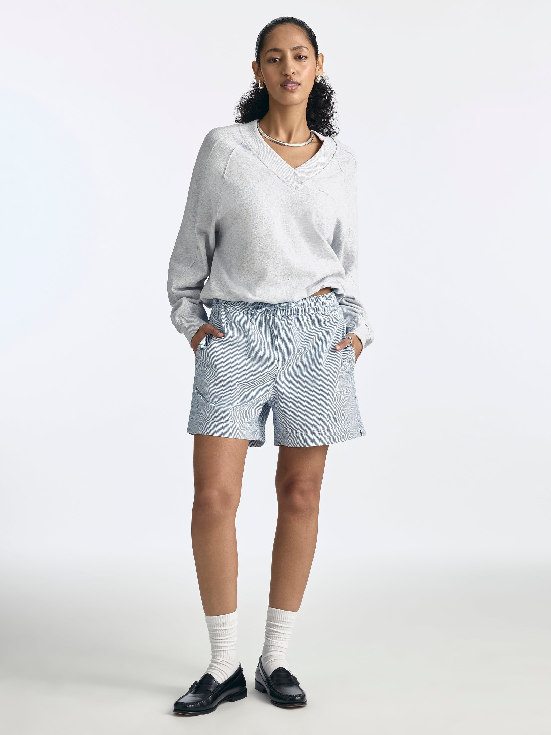 Brooklyn Industries Women's Drawstring Striped Shorts
