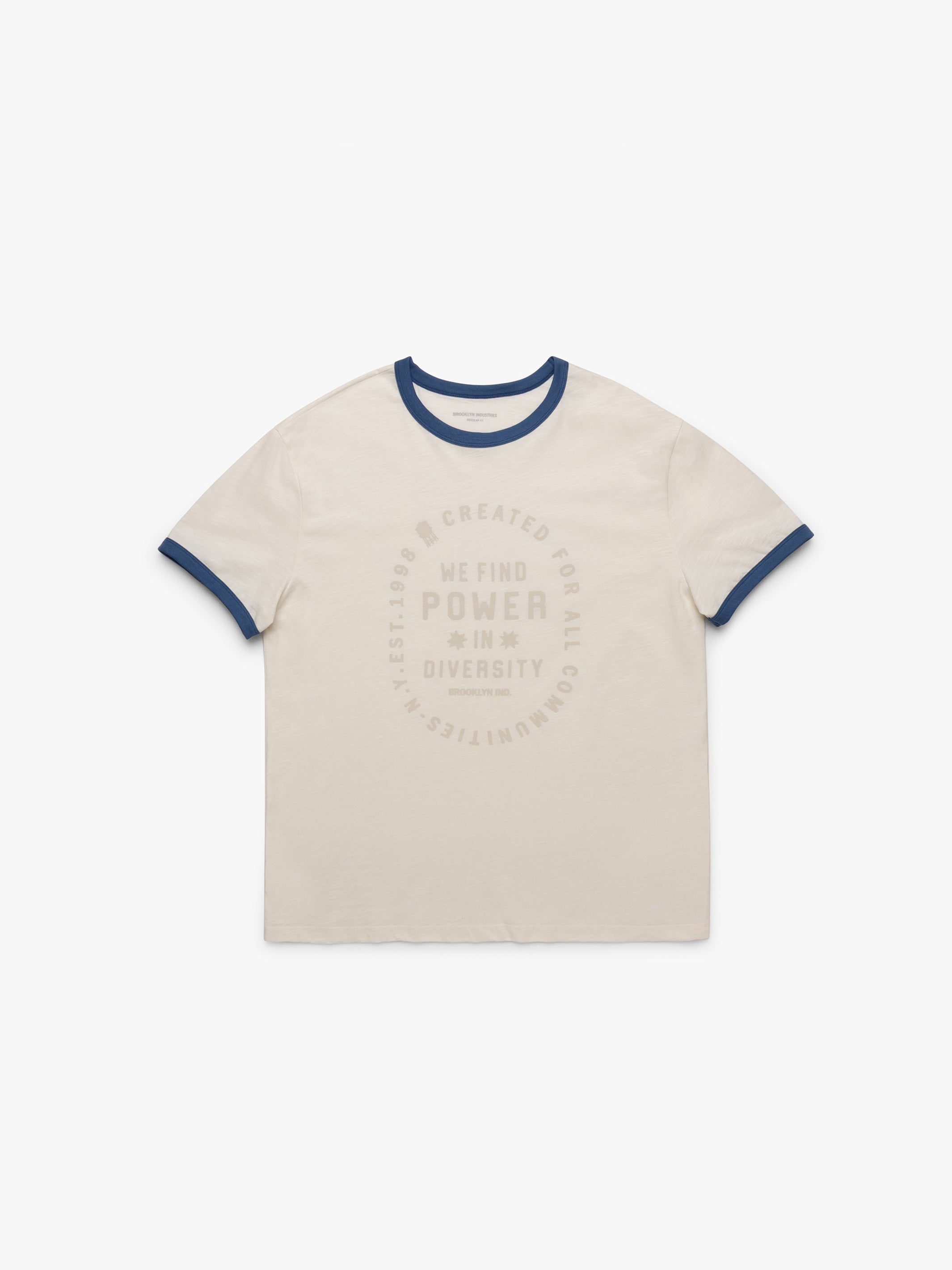 Men's Brooklyn Short Sleeve T-Shirt In Antique White - BROOKLYN INDUSTRIES